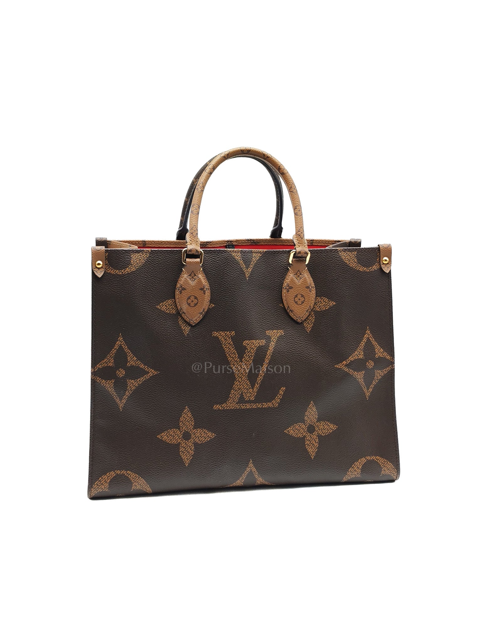 OnTheGo (OTG) MM in Reverse Monogram Canvas & Gold Hardware (Datecode: FL4200) | Purse Maison Luxury Bags Shop