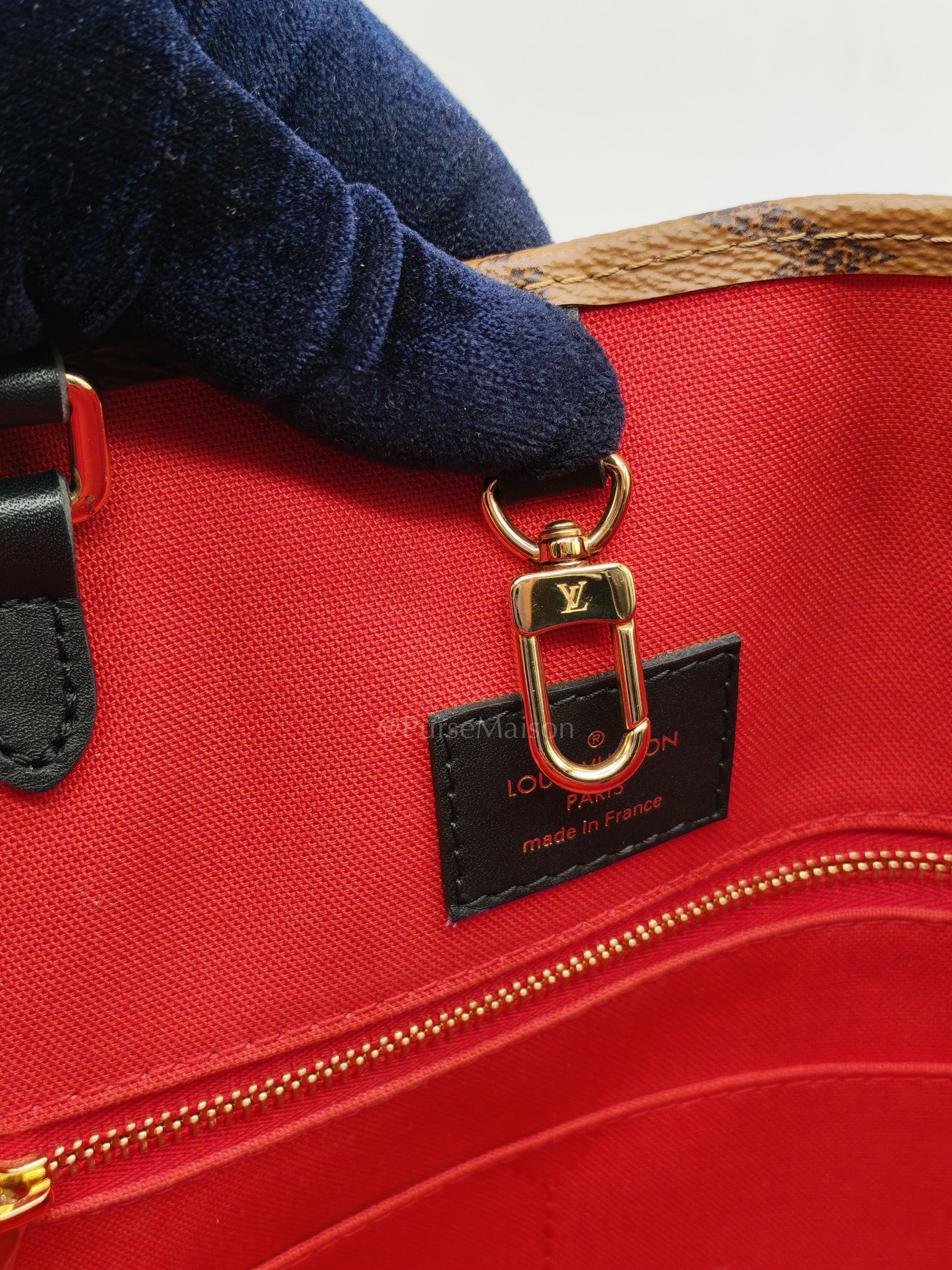 OnTheGo (OTG) MM in Reverse Monogram Canvas & Gold Hardware (Datecode: FL4200) | Purse Maison Luxury Bags Shop