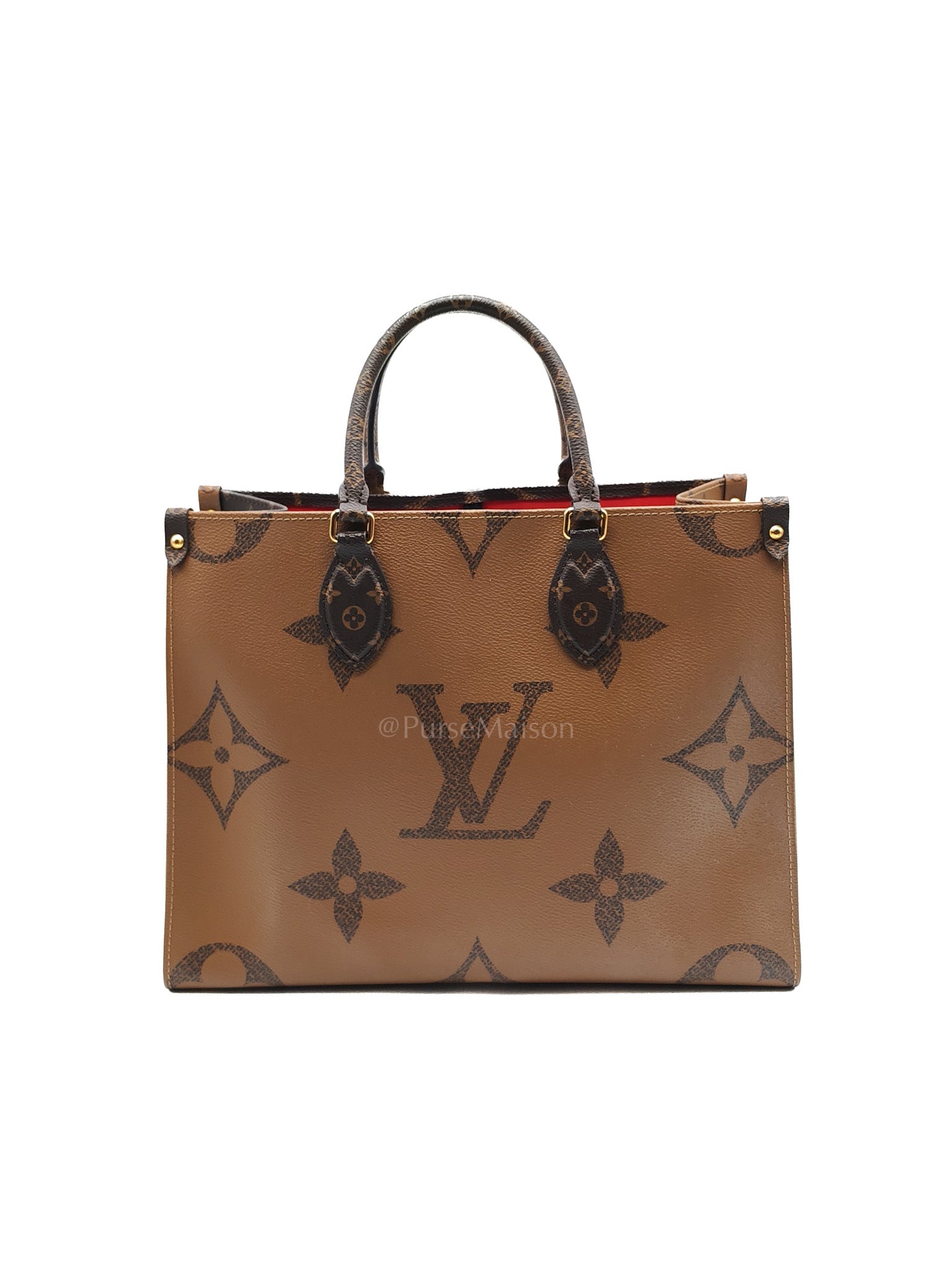 OnTheGo (OTG) MM in Reverse Monogram Canvas & Gold Hardware (Datecode: FL4200) | Purse Maison Luxury Bags Shop