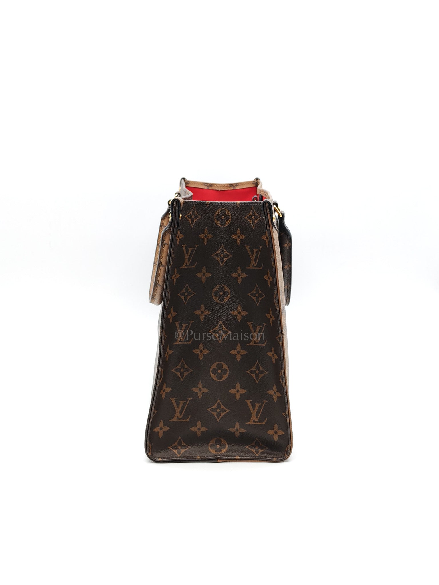 OnTheGo (OTG) MM in Reverse Monogram Canvas & Gold Hardware (Datecode: FL4200) | Purse Maison Luxury Bags Shop