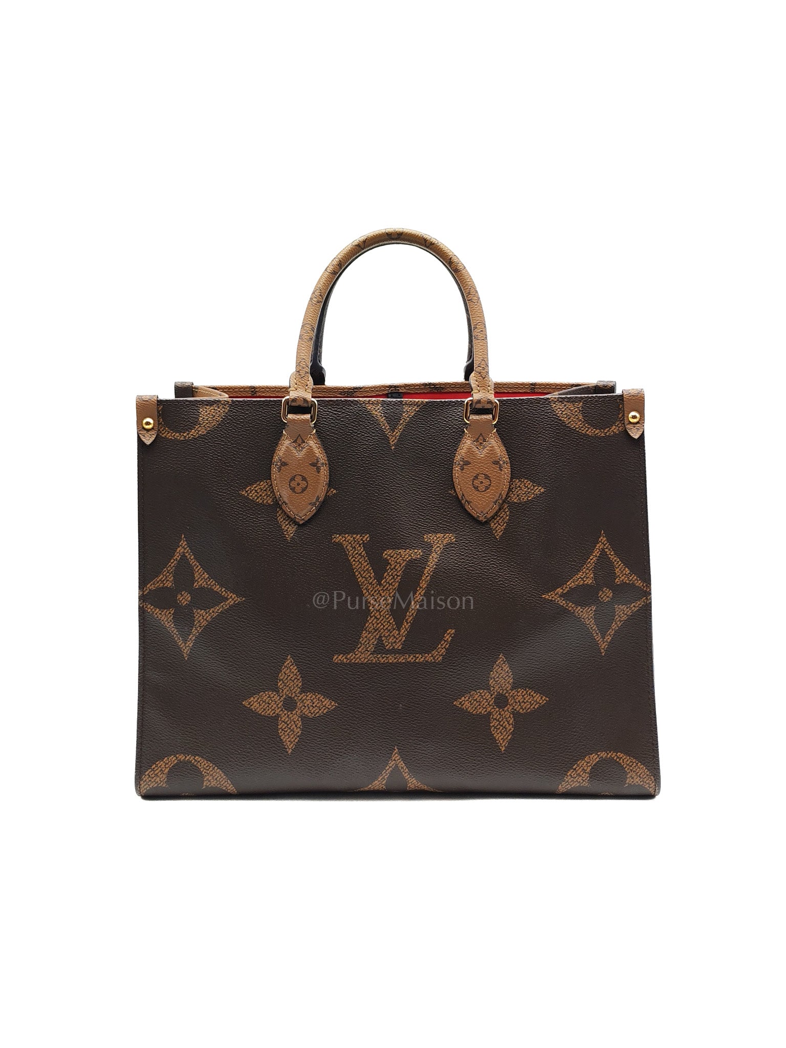 OnTheGo (OTG) MM in Reverse Monogram Canvas & Gold Hardware (Datecode: FL4200) | Purse Maison Luxury Bags Shop
