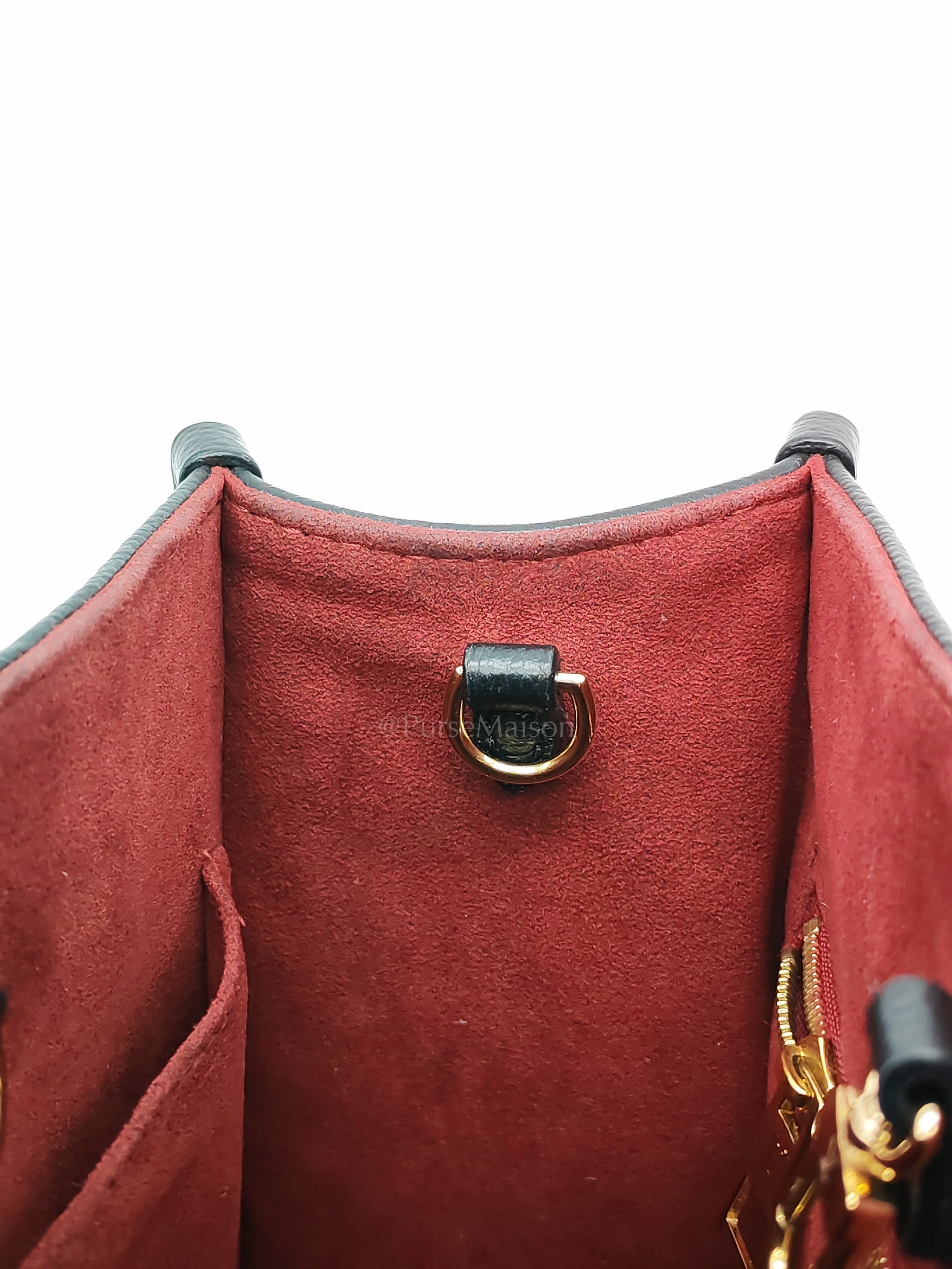 OnTheGo (OTG) PM in Bicolor Black/Creme Monogram Giant Empreinte & Gold Hardware Microchip | Purse Maison Luxury Bags Shop