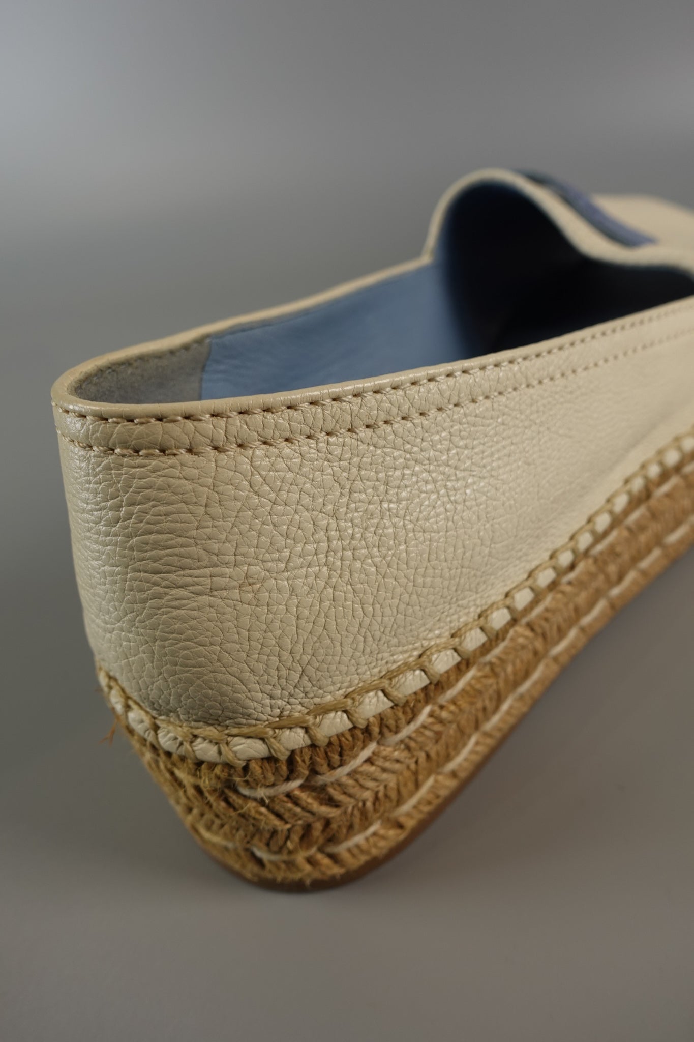 Open Toe Platform Espadrilles in Off White Size 39.5 (26cm) | Purse Maison Luxury Bags Shop