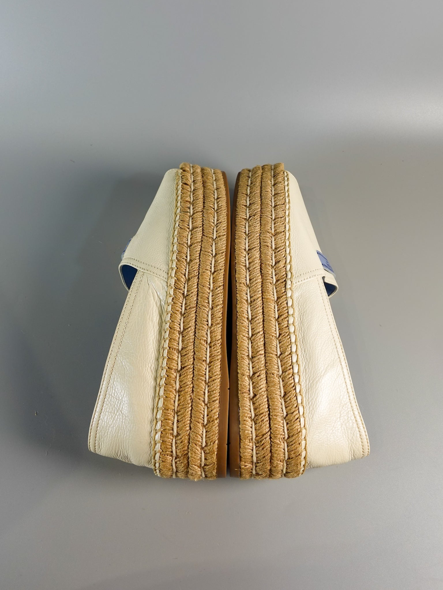 Open Toe Platform Espadrilles in Off White Size 40 (26.5cm) | Purse Maison Luxury Bags Shop