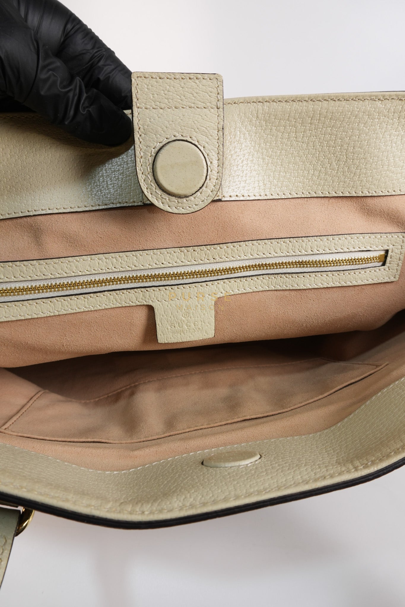 Ophidia Large Tote Bag in Cream/Red/Blue | Purse Maison Luxury Bags Shop