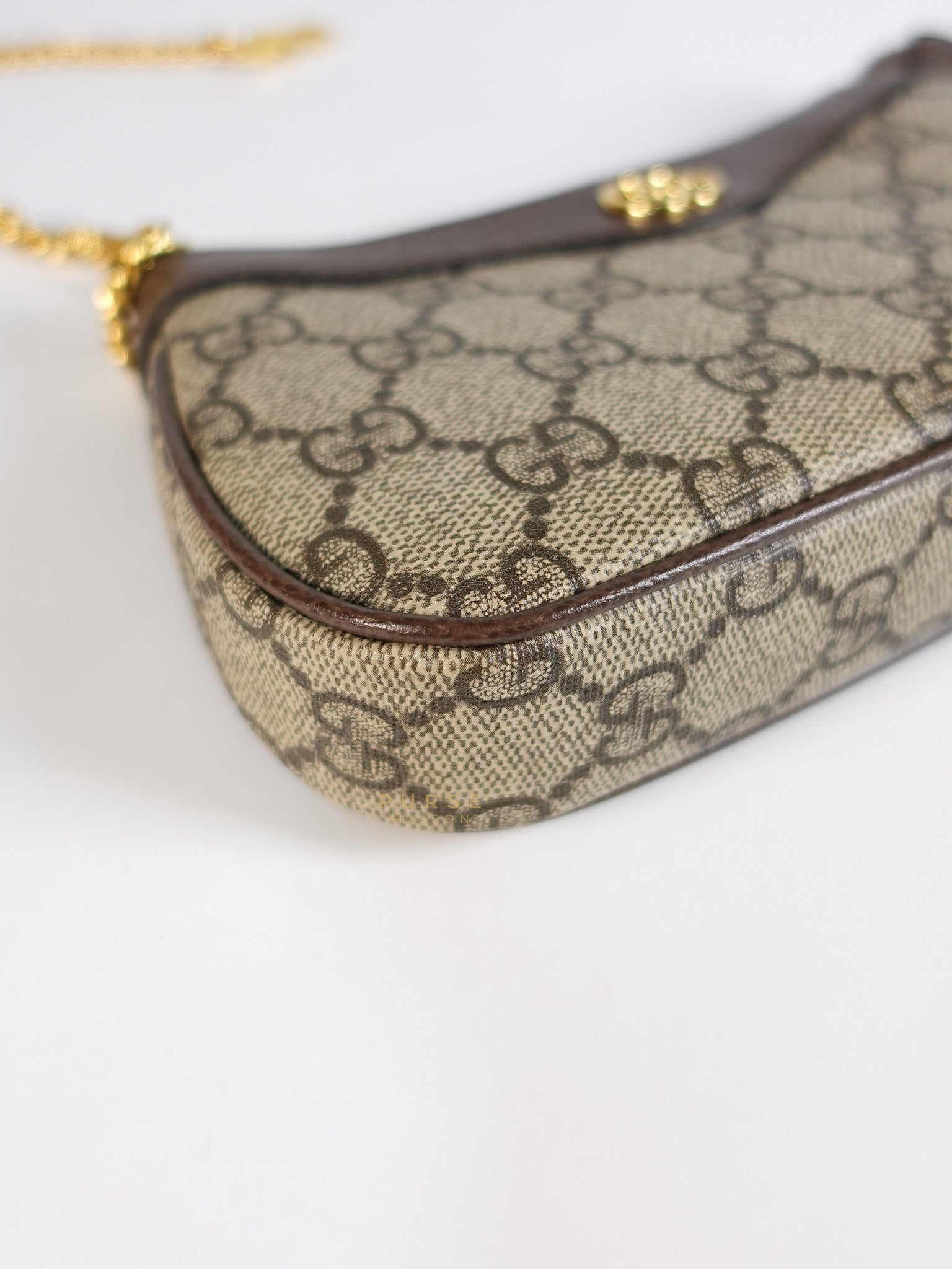 Ophidia Bag Mini in Brown Gold Hardware | Purse Maison Luxury Bags Shop