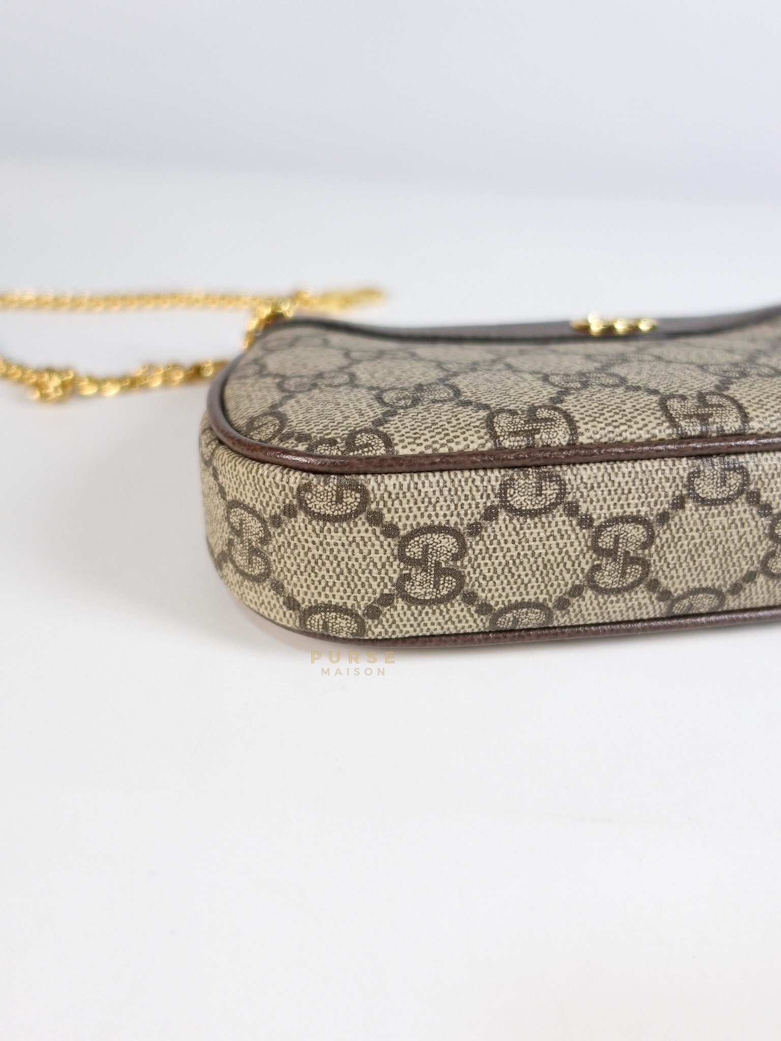 Ophidia Bag Mini in Brown Gold Hardware | Purse Maison Luxury Bags Shop