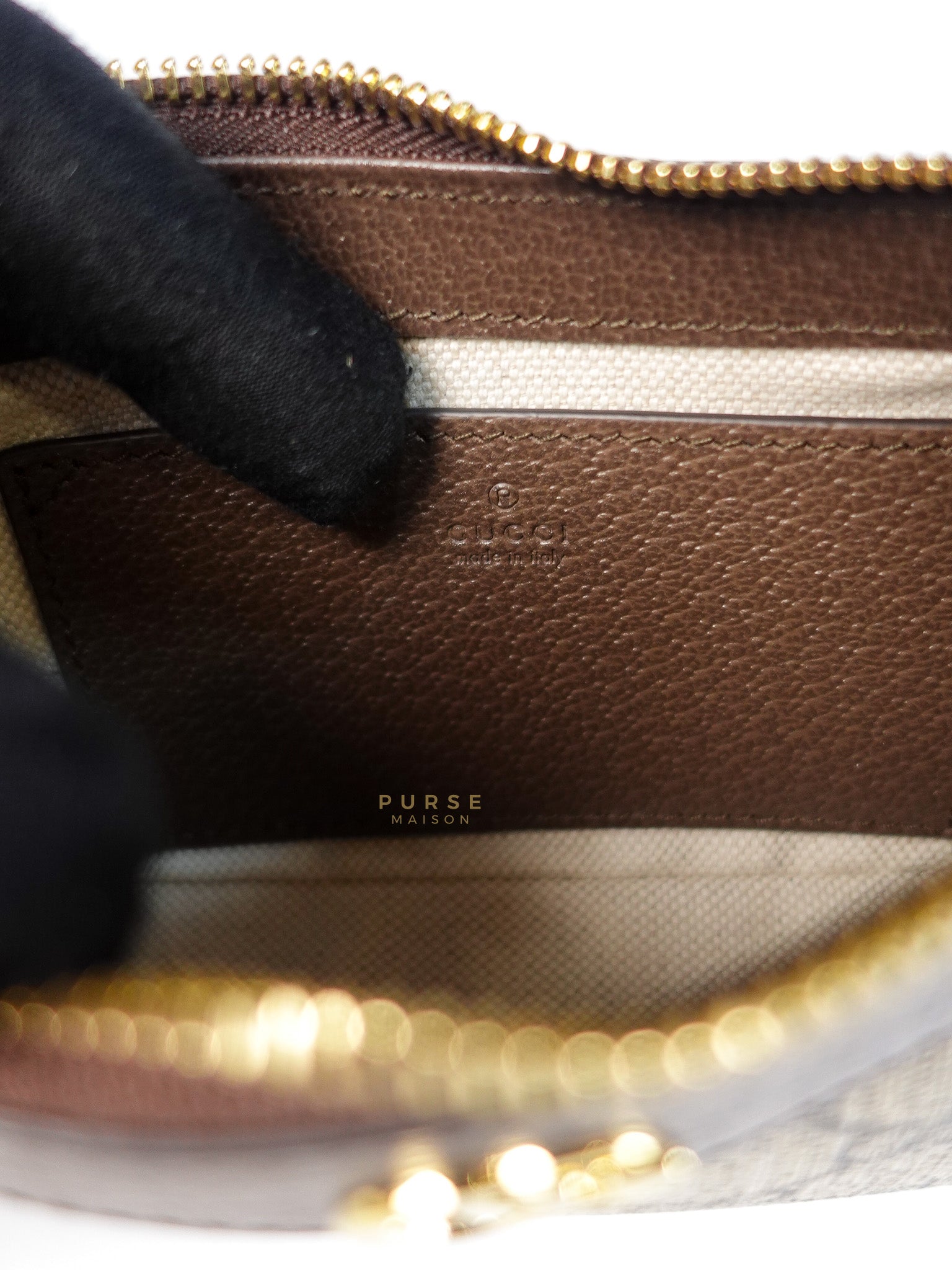 Ophidia Bag Mini in Brown Gold Hardware | Purse Maison Luxury Bags Shop