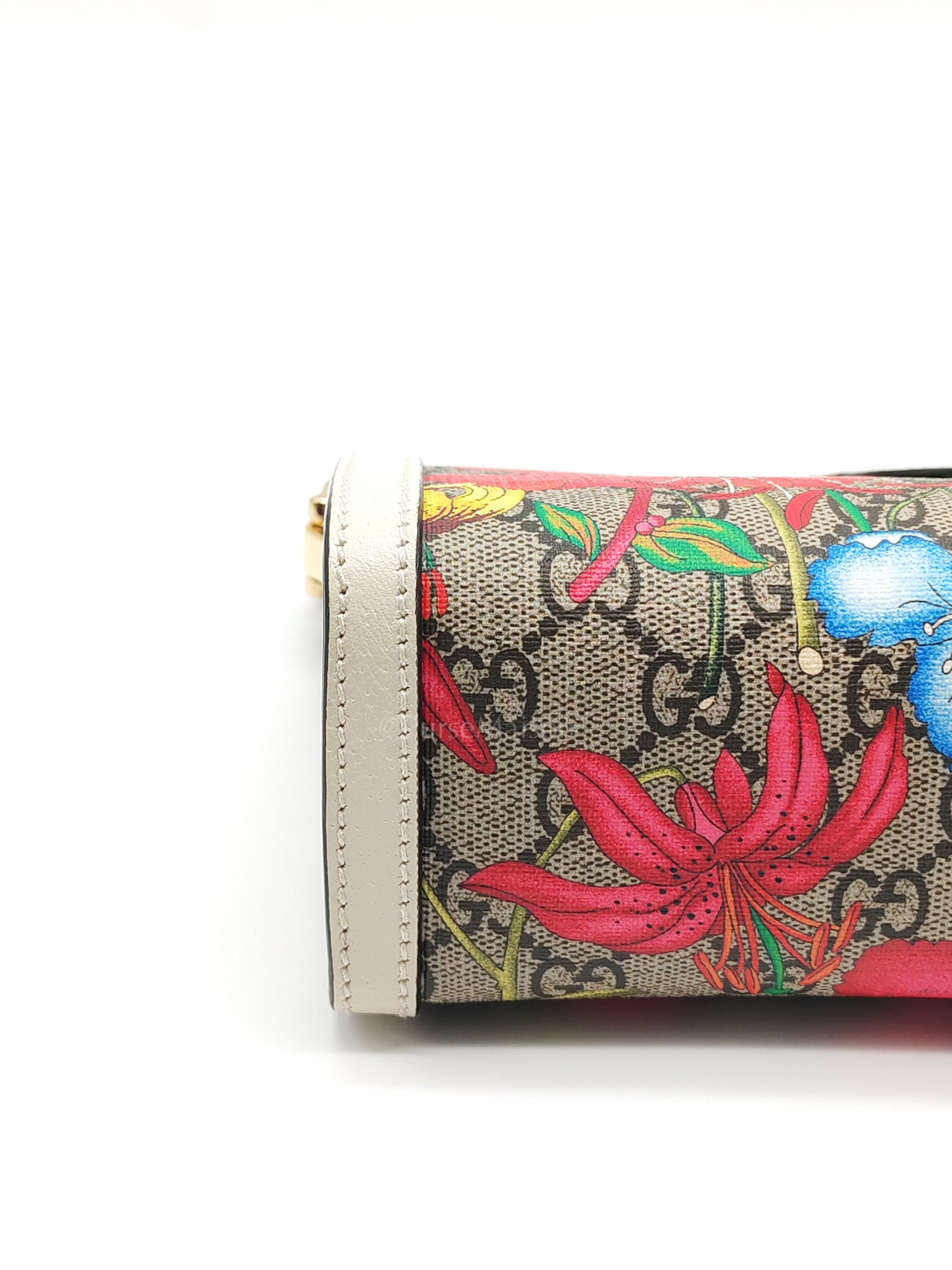 Ophidia Chain Shoulder Bag in GG Flora Coated Canvas & Gold Hardware | Purse Maison Luxury Bags Shop