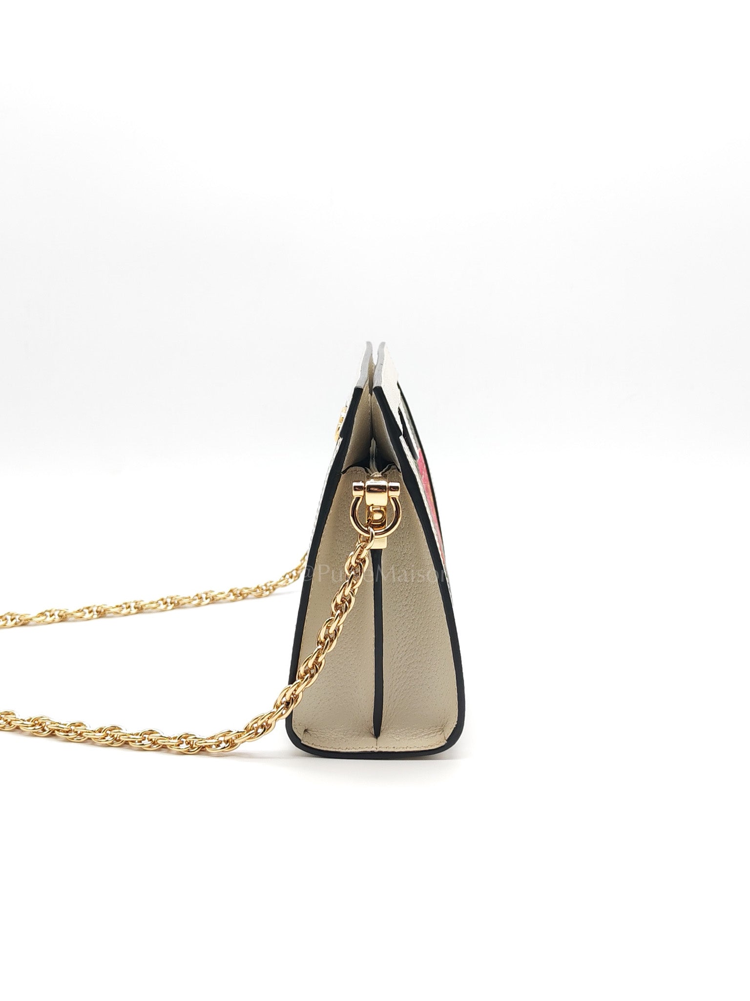 Ophidia Chain Shoulder Bag in GG Flora Coated Canvas & Gold Hardware | Purse Maison Luxury Bags Shop