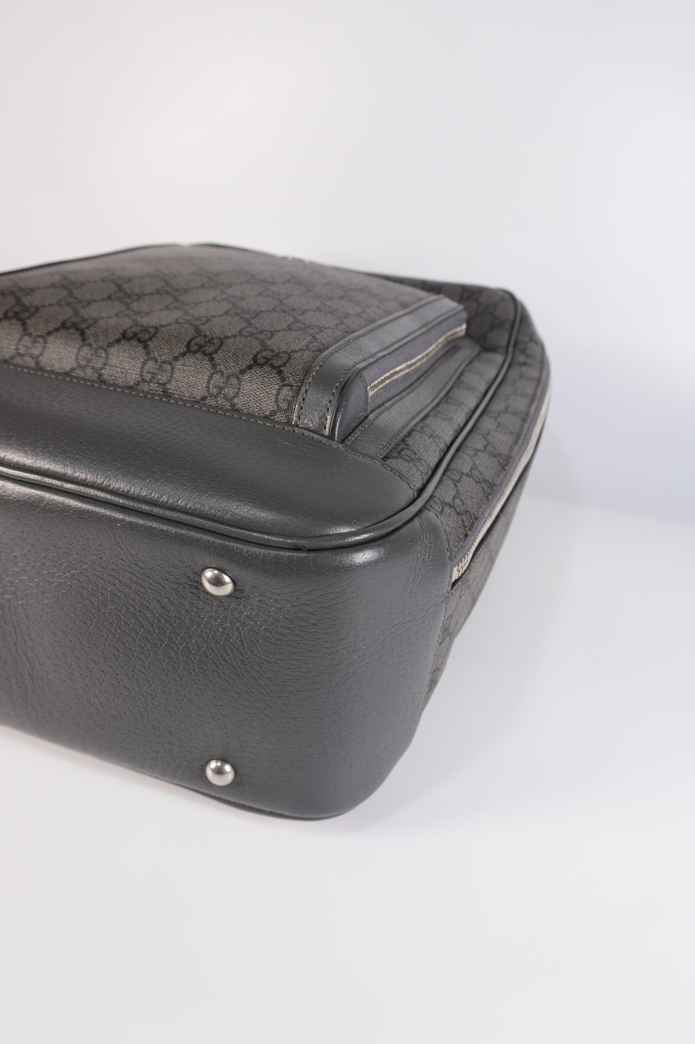 Ophidia GG Backpack Medium in Grey GG Supreme Coated Canvas | Purse Maison Luxury Bags Shop