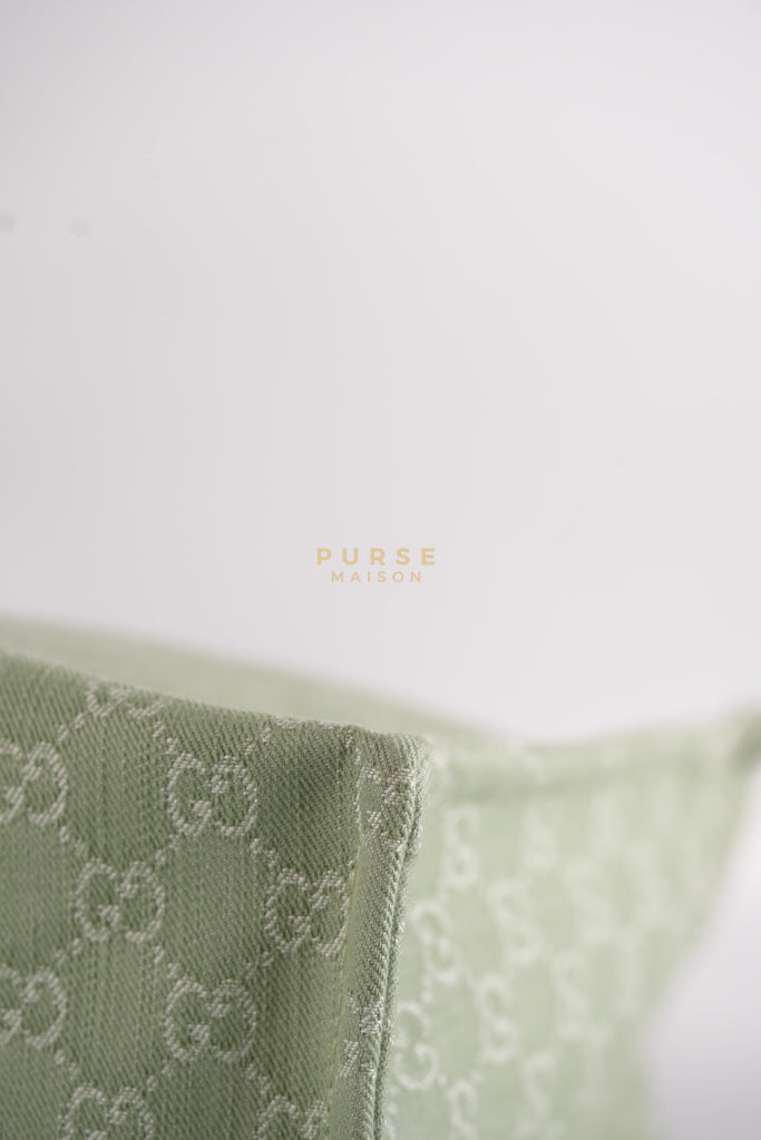 Ophidia GG Reversible Large Tote Bag in Dusty Sage Green | Purse Maison Luxury Bags Shop