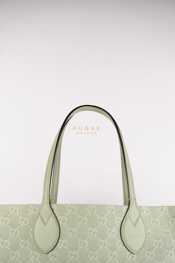 Ophidia GG Reversible Large Tote Bag in Dusty Sage Green | Purse Maison Luxury Bags Shop