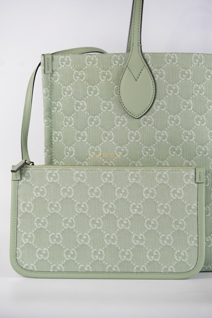 Ophidia GG Reversible Large Tote Bag in Dusty Sage Green | Purse Maison Luxury Bags Shop