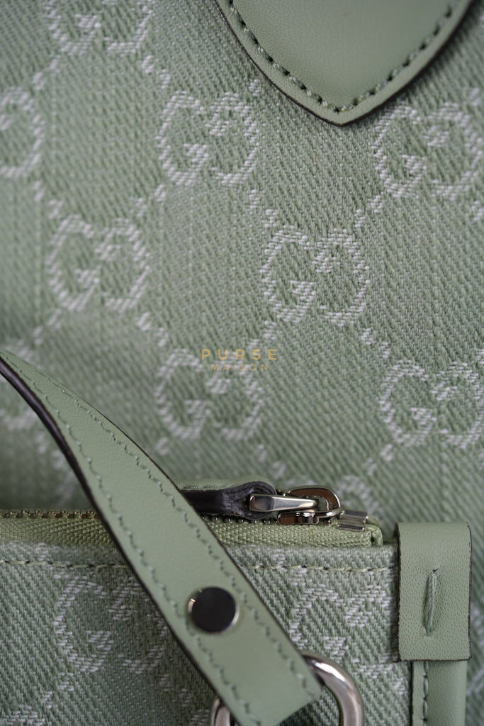 Ophidia GG Reversible Large Tote Bag in Dusty Sage Green | Purse Maison Luxury Bags Shop