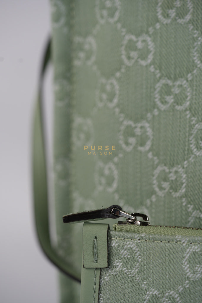 Ophidia GG Reversible Large Tote Bag in Dusty Sage Green | Purse Maison Luxury Bags Shop