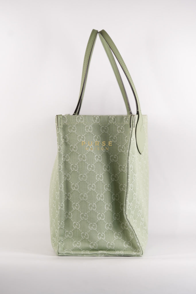 Ophidia GG Reversible Large Tote Bag in Dusty Sage Green | Purse Maison Luxury Bags Shop