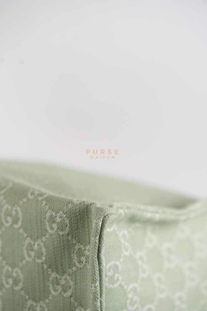 Ophidia GG Reversible Large Tote Bag in Dusty Sage Green | Purse Maison Luxury Bags Shop