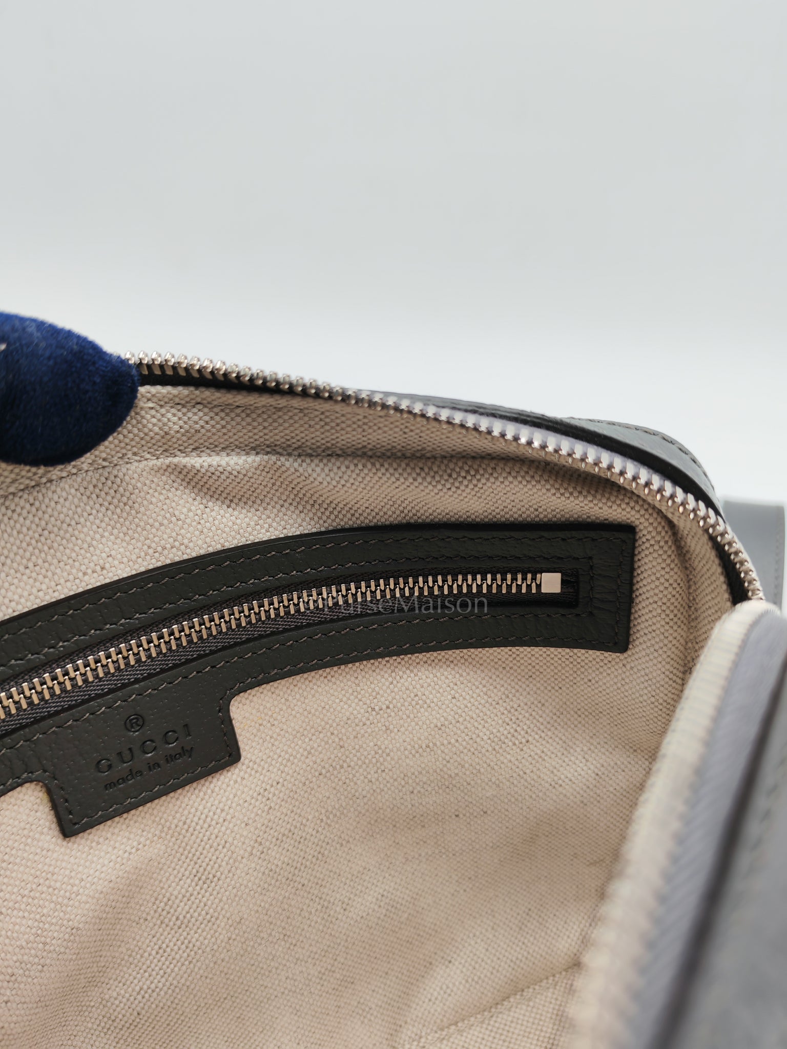 Ophidia Gray Supreme Canvas Clutch Bag | Purse Maison Luxury Bags Shop