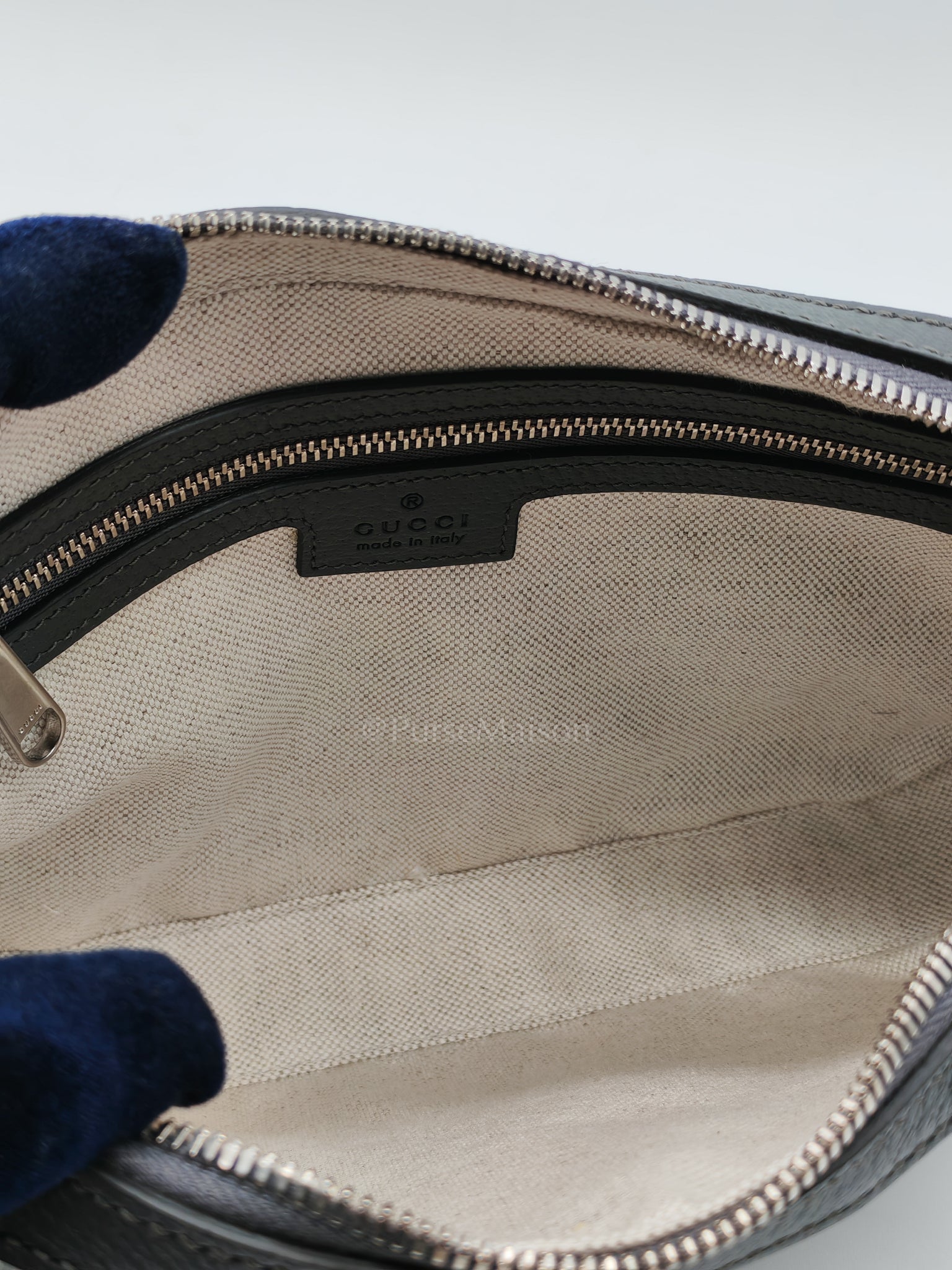 Ophidia Gray Supreme Canvas Clutch Bag | Purse Maison Luxury Bags Shop
