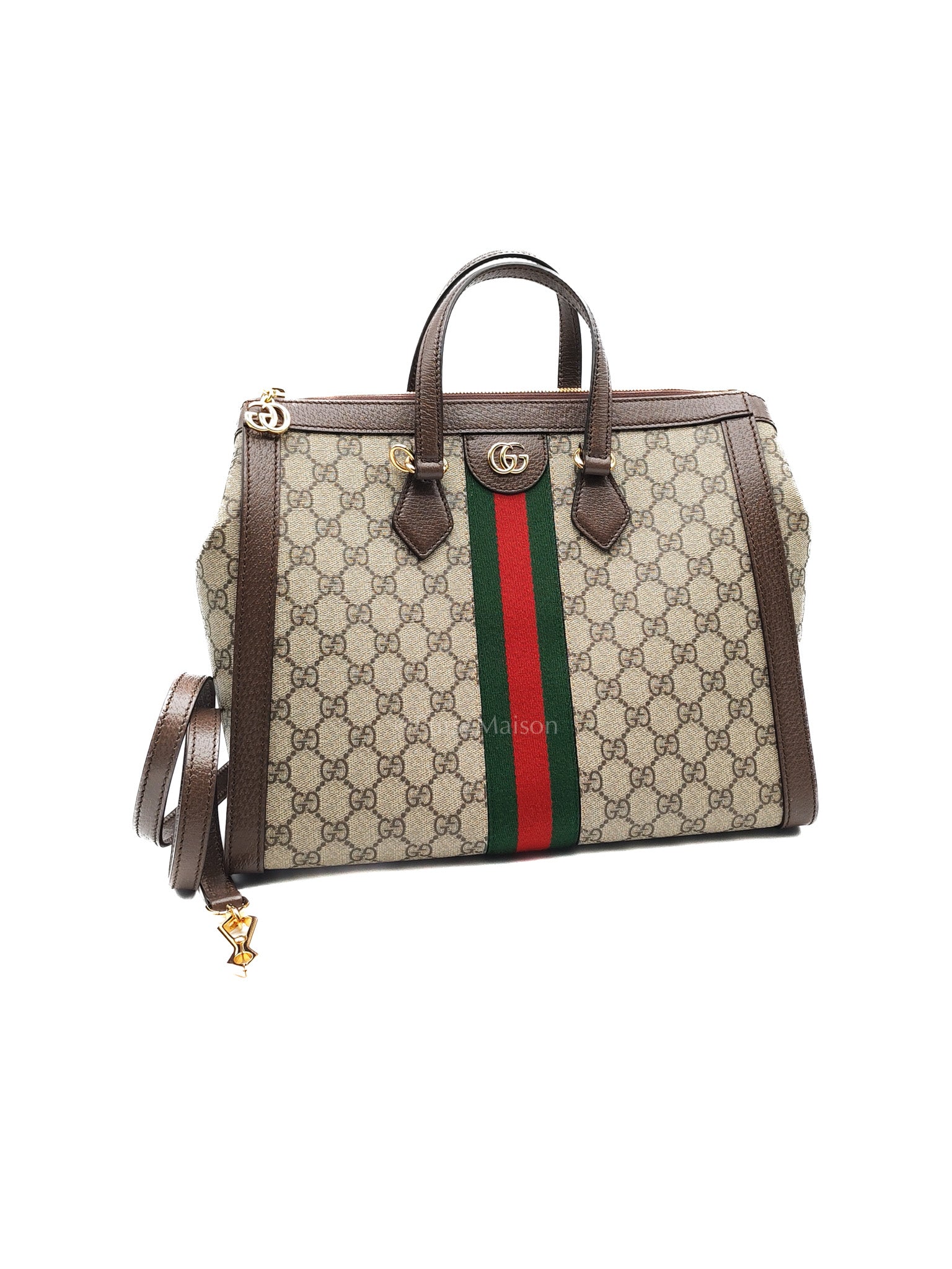 Ophidia Medium Tote Bag in GG Supreme Monogram Web Canvas & Gold Hardware | Purse Maison Luxury Bags Shop
