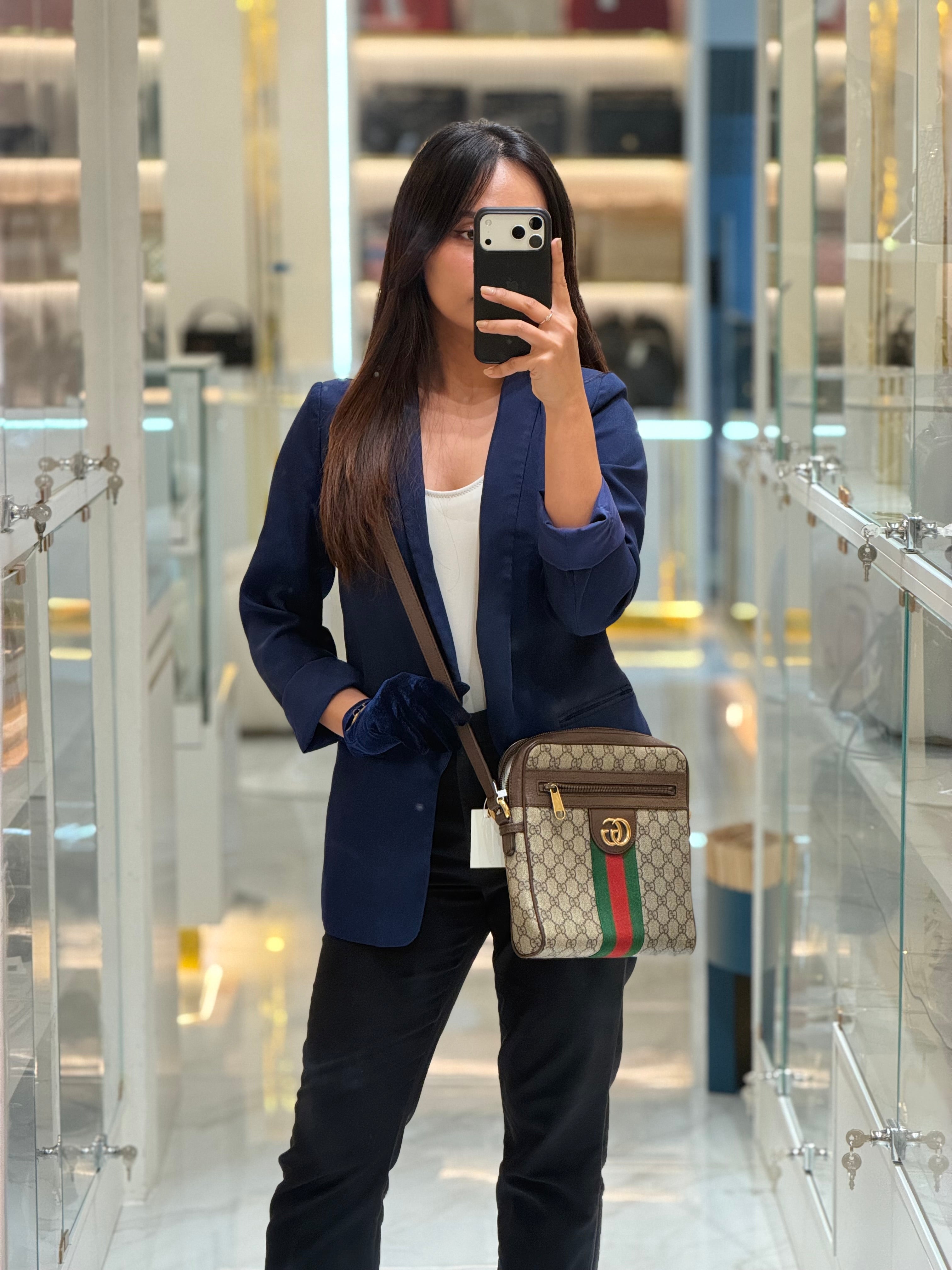 Ophidia Messenger Bag Small in GG Supreme Canvas & Gold Hardware | Purse Maison Luxury Bags Shop