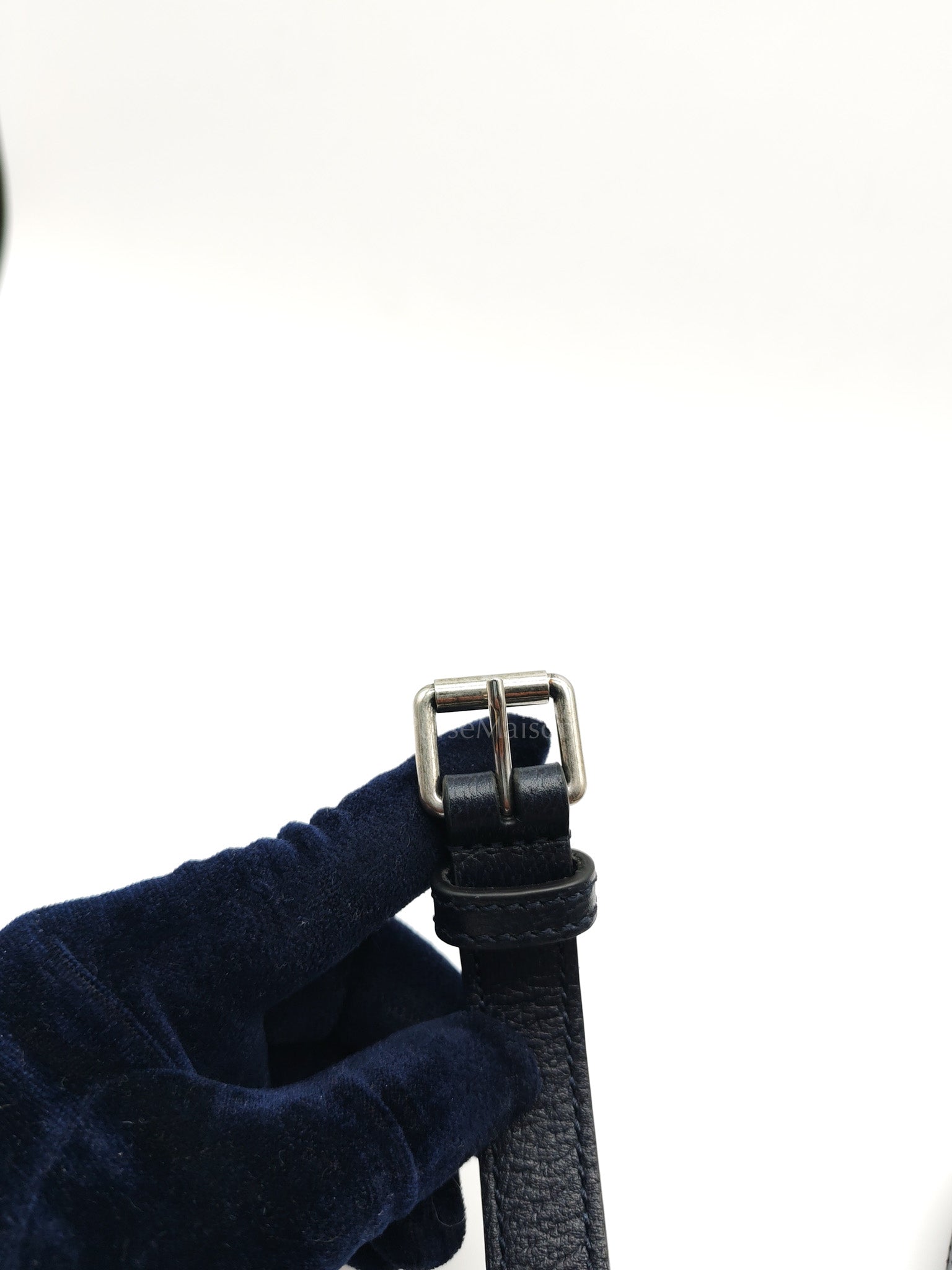 Ophidia Messenger Bag Small in Navy Blue GG Supreme Monogram Canvas & Silver Hardware | Purse Maison Luxury Bags Shop