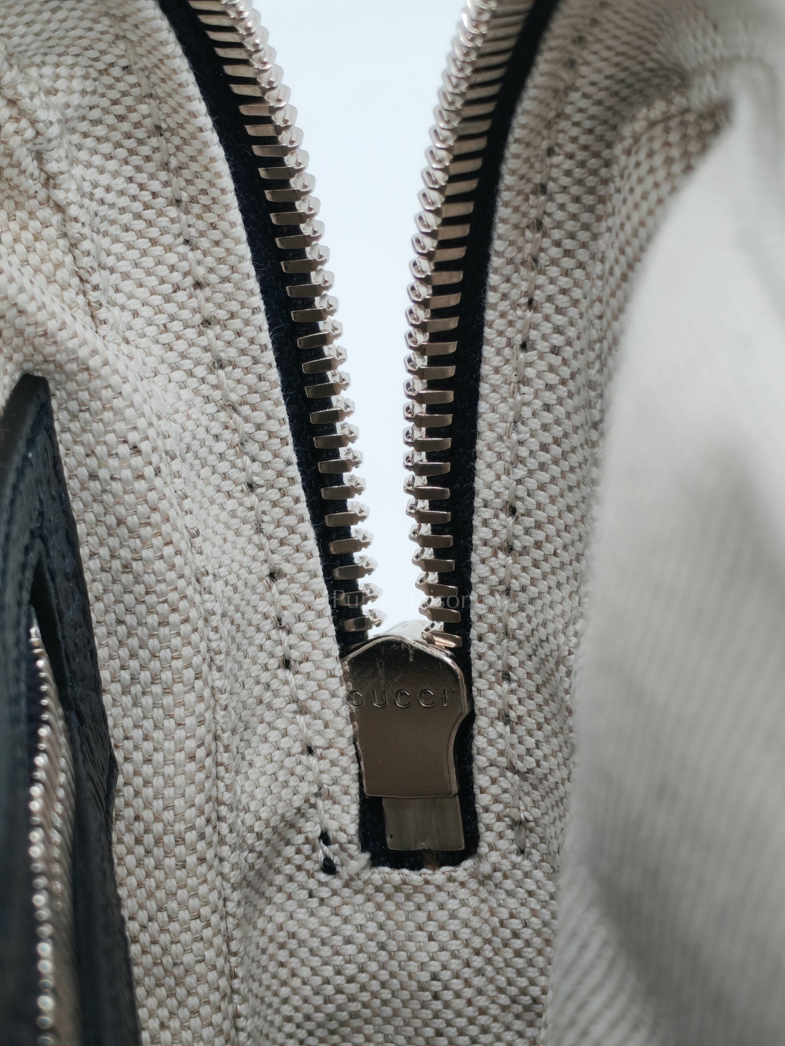 Ophidia Messenger Bag Small in Navy Blue GG Supreme Monogram Canvas & Silver Hardware | Purse Maison Luxury Bags Shop