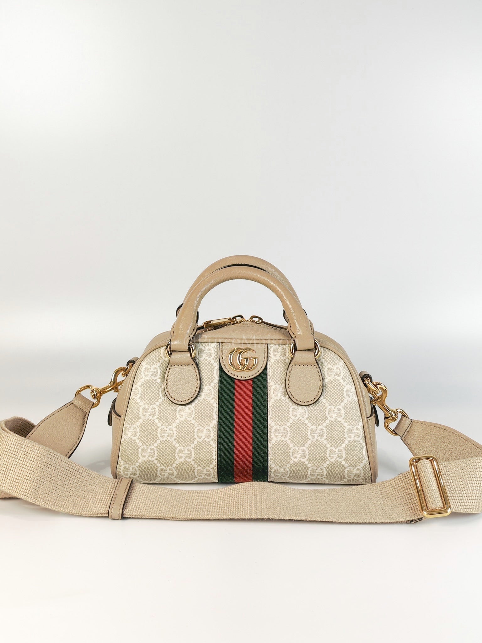 Ophidia Mini Top Handle Bowling Crossbody Bag | Purse Maison Luxury Bags Shop