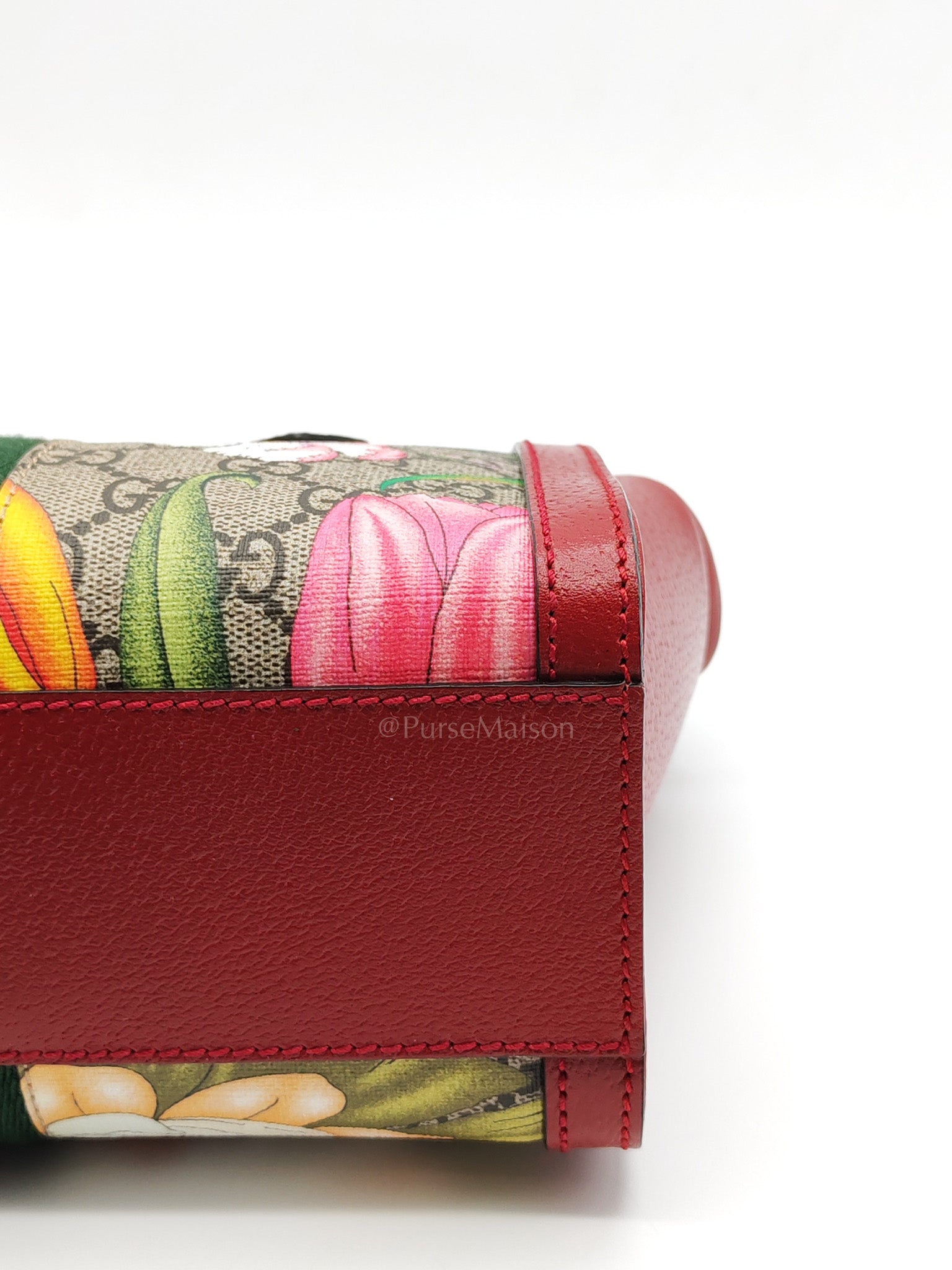Ophidia Small Red Multicolor GG Supreme Floral Canvas | Purse Maison Luxury Bags Shop
