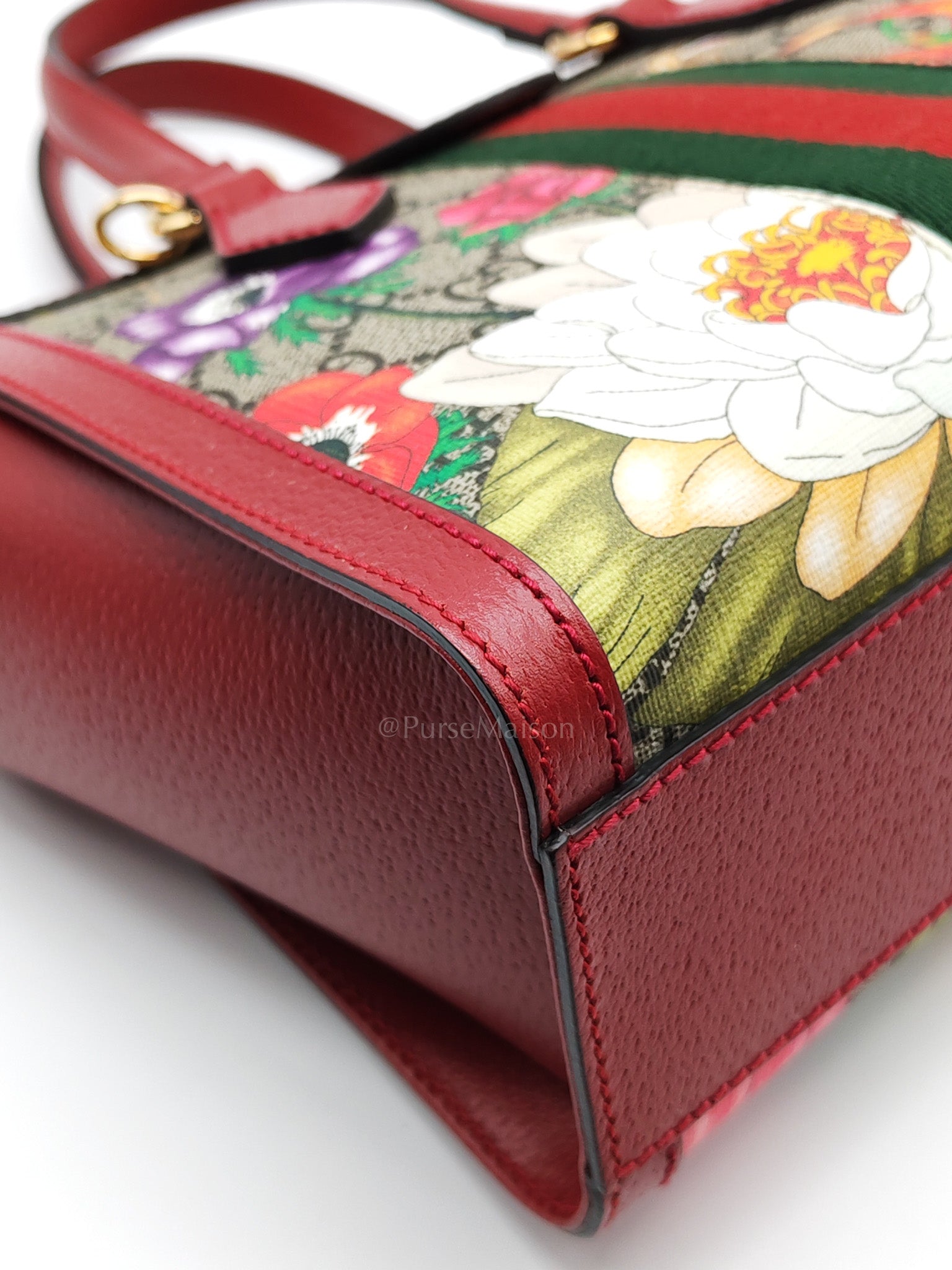 Ophidia Small Red Multicolor GG Supreme Floral Canvas | Purse Maison Luxury Bags Shop