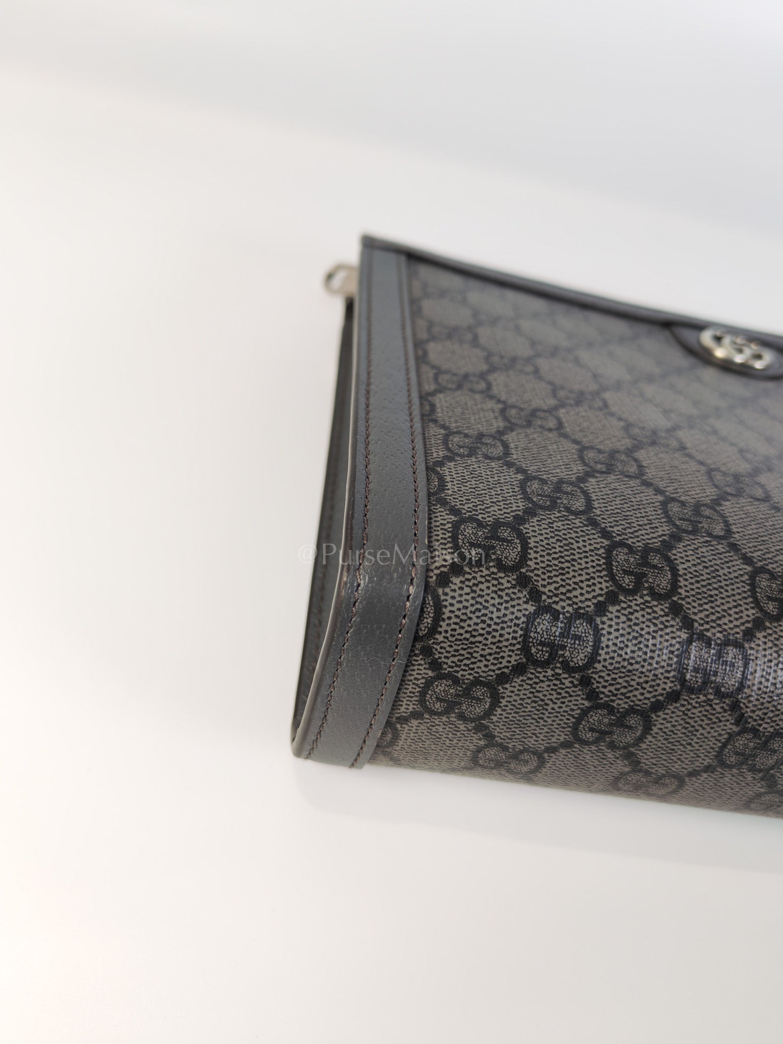 Ophidia Supreme in Gray Canvas Pouch/Clutch Bag | Purse Maison Luxury Bags Shop