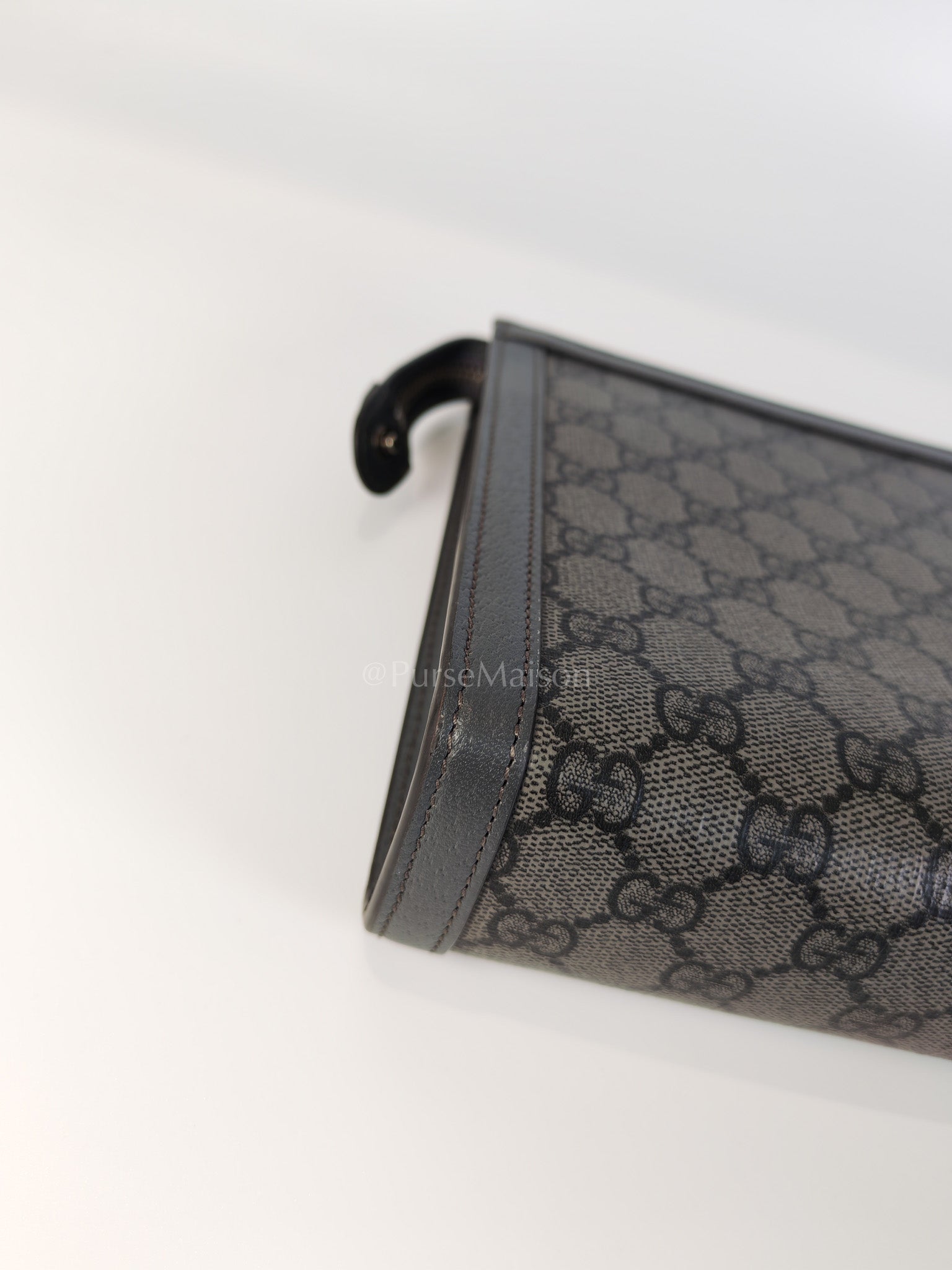 Ophidia Supreme in Gray Canvas Pouch/Clutch Bag | Purse Maison Luxury Bags Shop