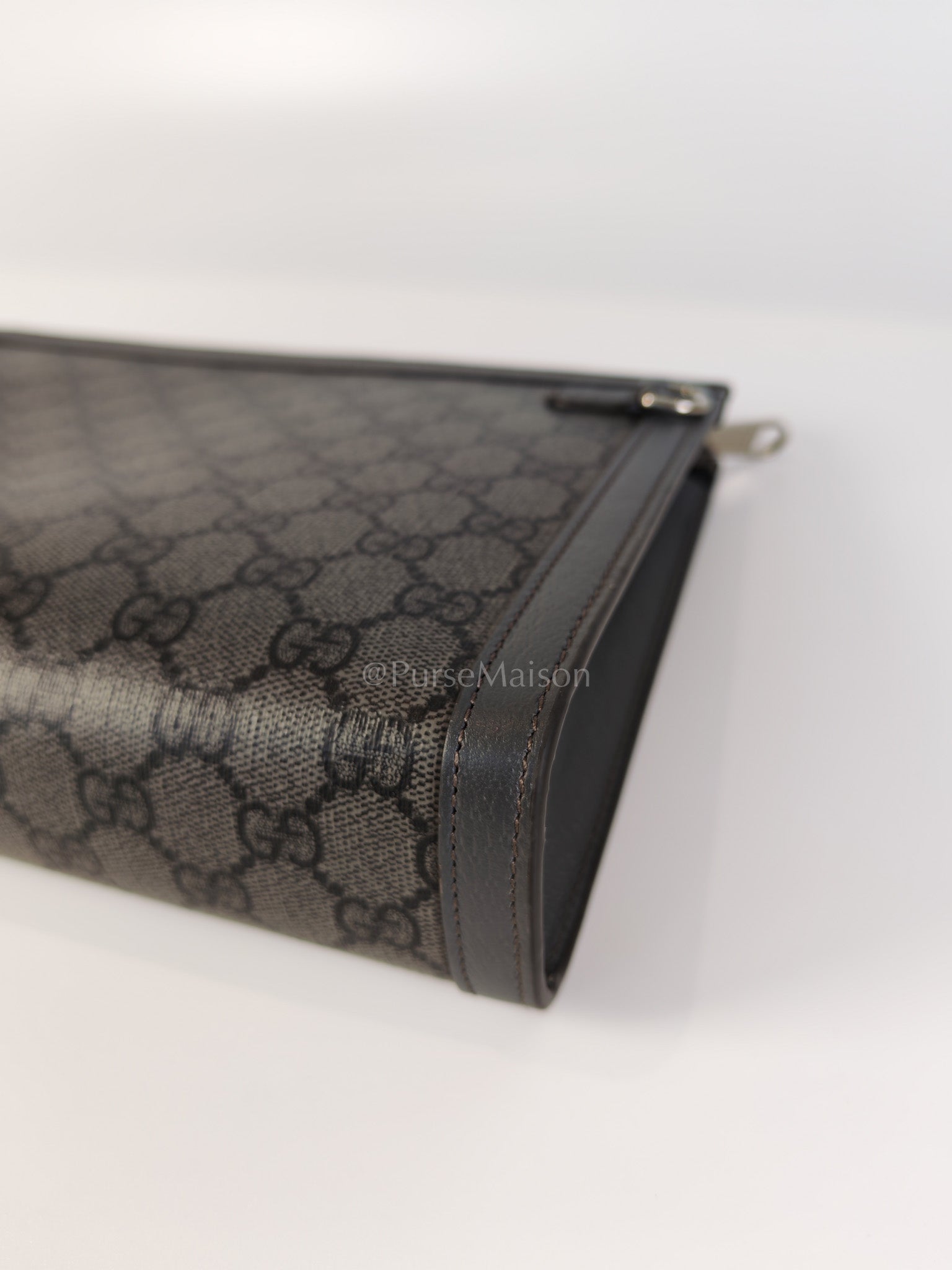 Ophidia Supreme in Gray Canvas Pouch/Clutch Bag | Purse Maison Luxury Bags Shop