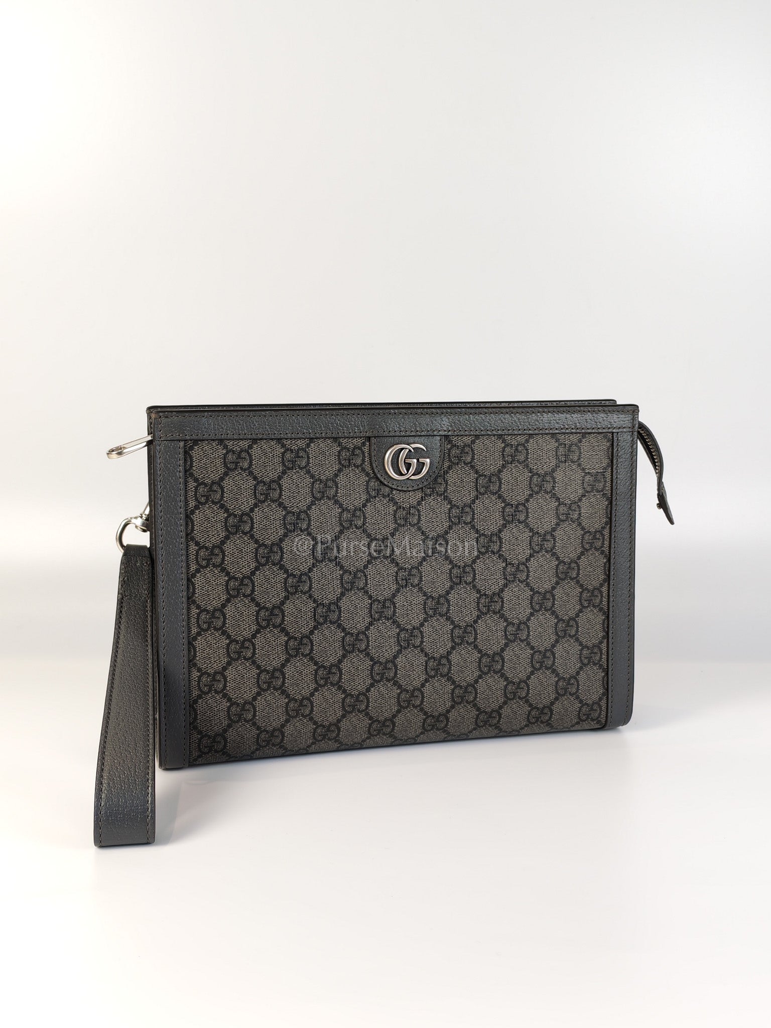 Ophidia Supreme in Gray Canvas Pouch/Clutch Bag | Purse Maison Luxury Bags Shop