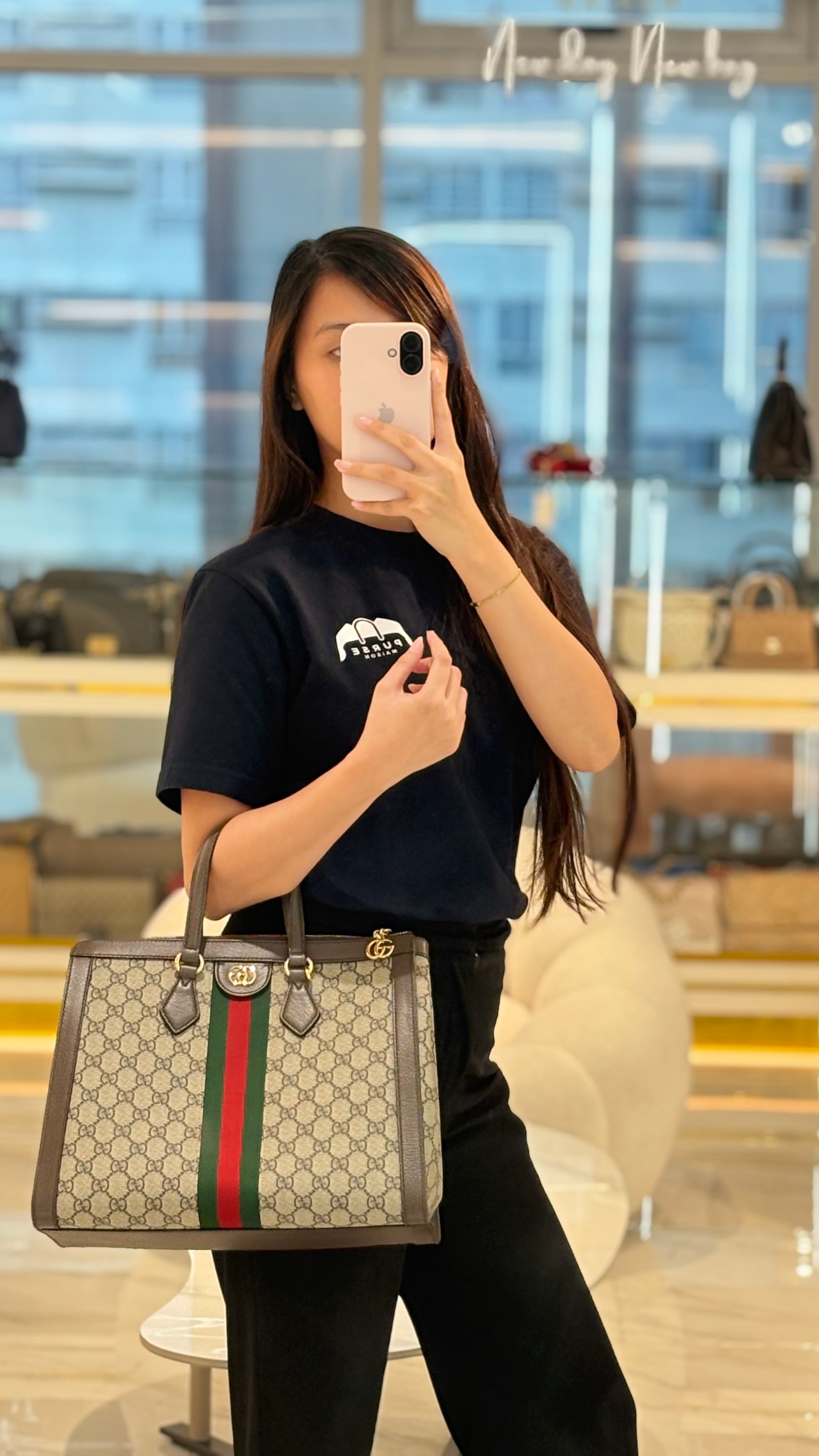 Ophidia Supremen Canvas Medium Tote Bag | Purse Maison Luxury Bags Shop