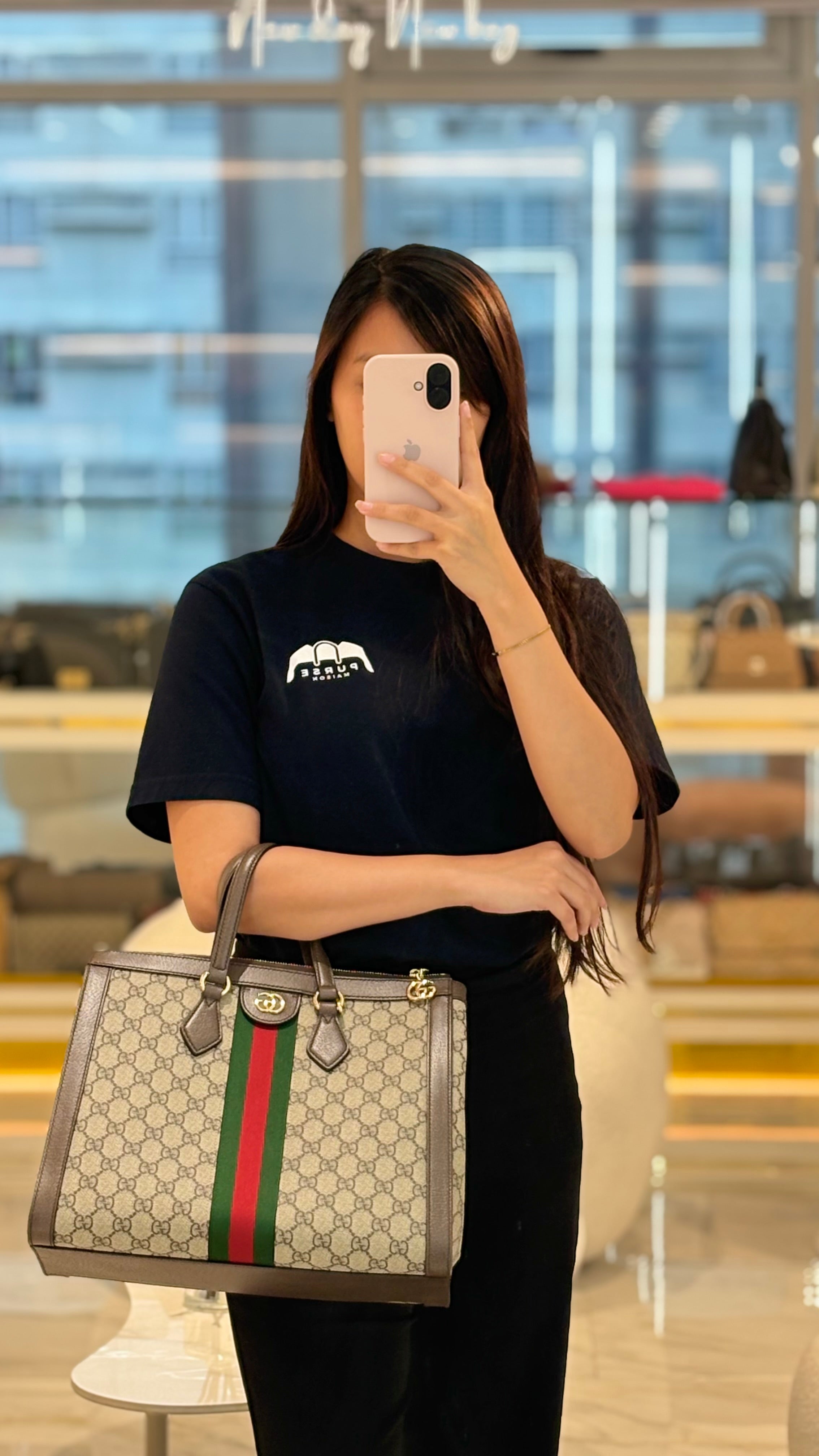 Ophidia Supremen Canvas Medium Tote Bag | Purse Maison Luxury Bags Shop