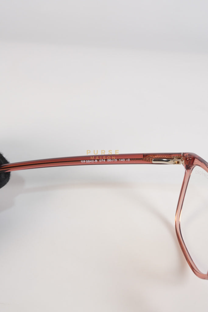 Optical Eyeglasses TF 5842-B in Peach/Red | Purse Maison Luxury Bags Shop