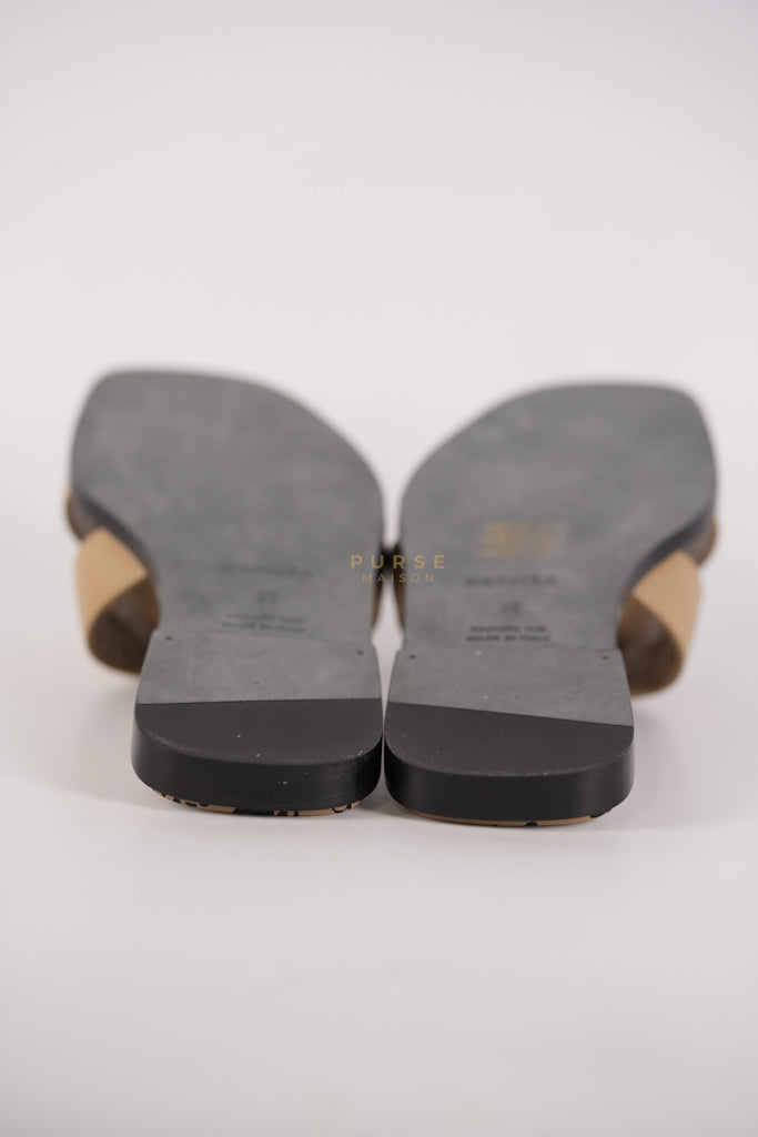 Oran Beige Argile Sandals Size 38EU (24cm) | Purse Maison Luxury Bags Shop