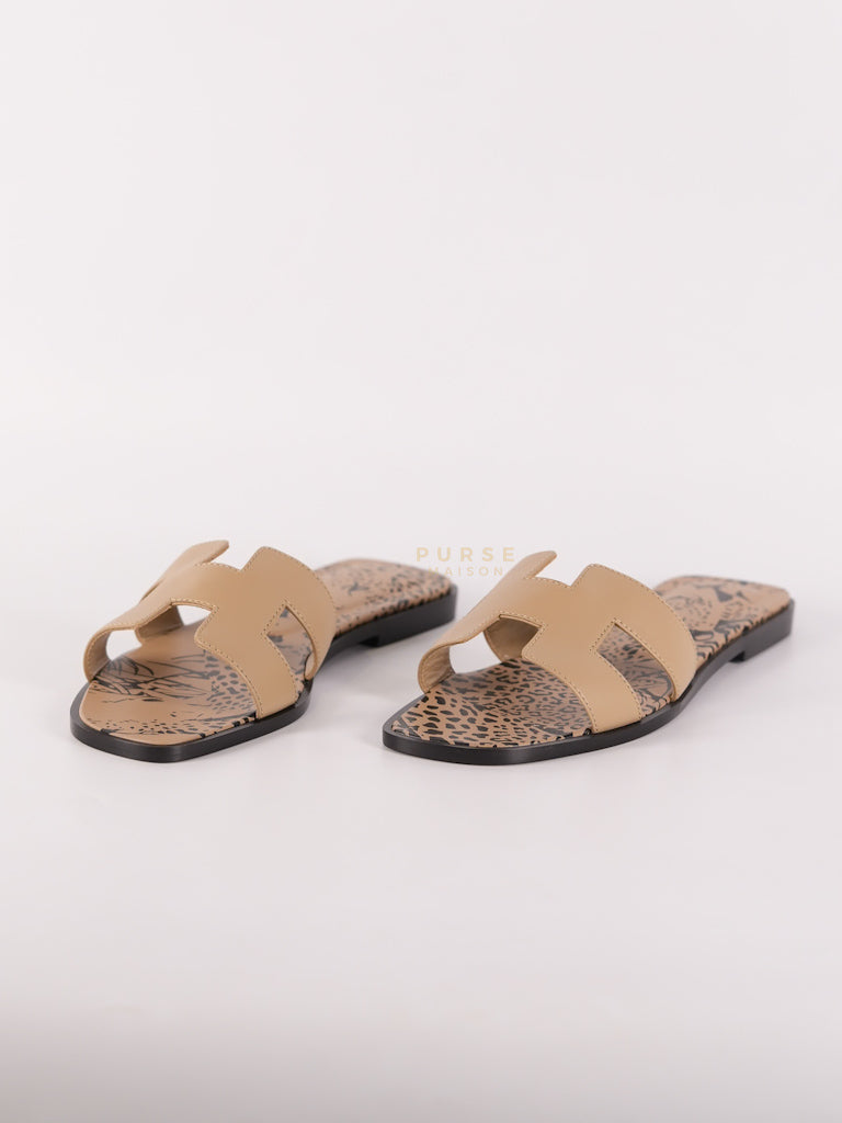 Oran Beige Argile Sandals Size 38EU (24cm) | Purse Maison Luxury Bags Shop