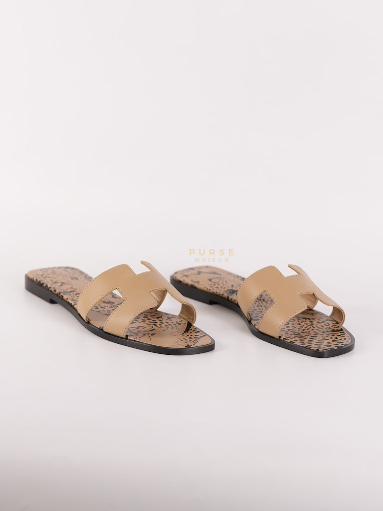 Oran Beige Argile Sandals Size 38EU (24cm) | Purse Maison Luxury Bags Shop