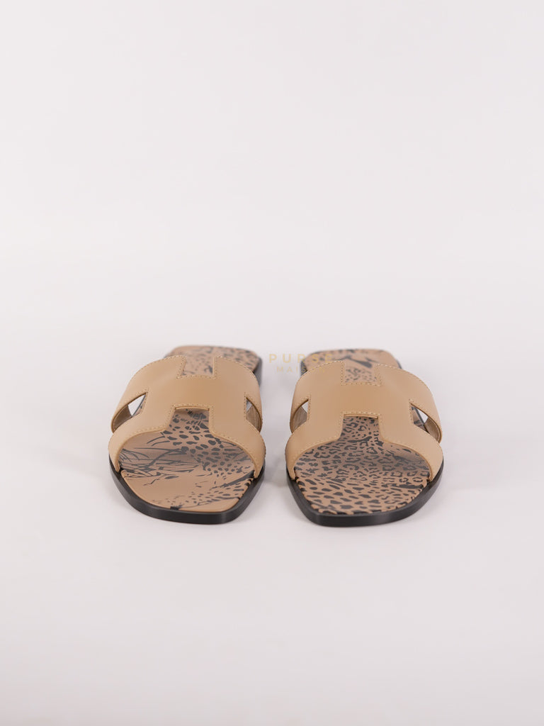 Oran Beige Argile Sandals Size 38EU (24cm) | Purse Maison Luxury Bags Shop