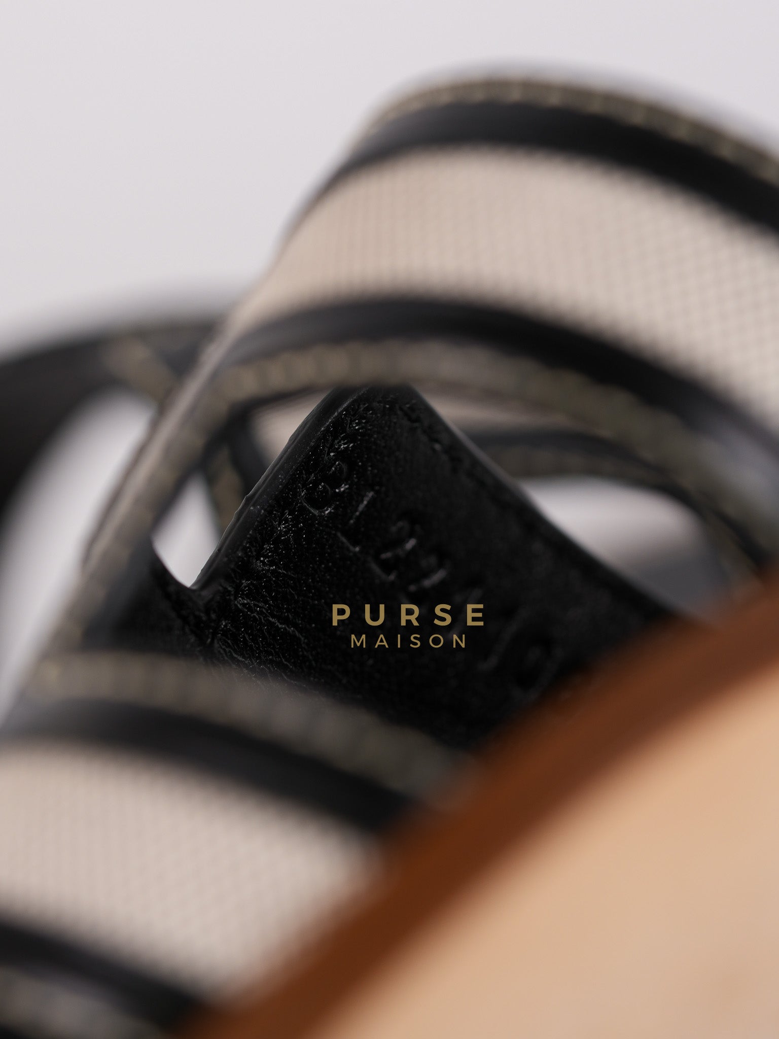 Oran Canvas and Calskin Leather Sandals Size 37 EU (23cm) | Purse Maison Luxury Bags Shop