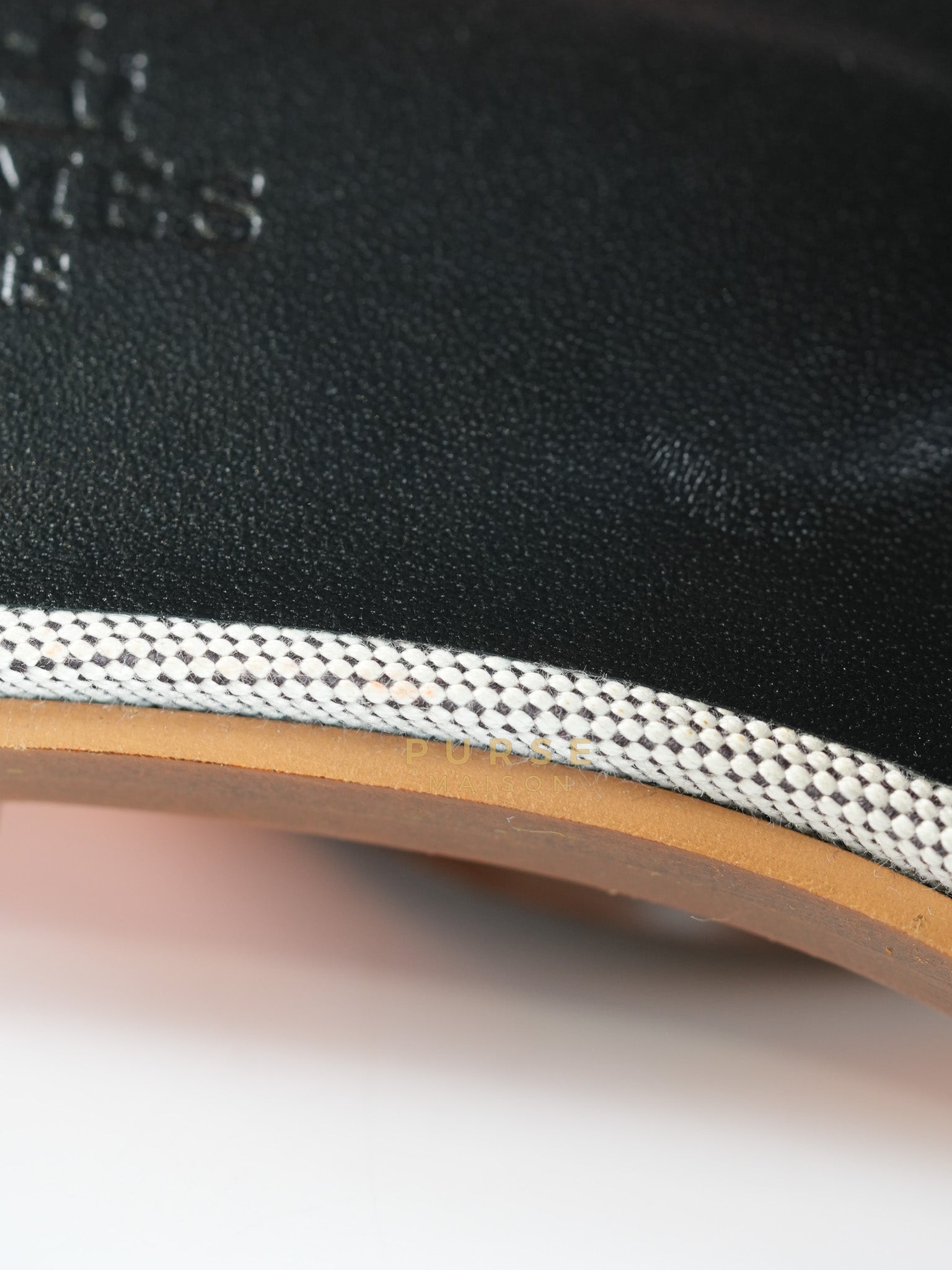 Oran Canvas and Calskin Leather Sandals Size 37 EU (23cm) | Purse Maison Luxury Bags Shop