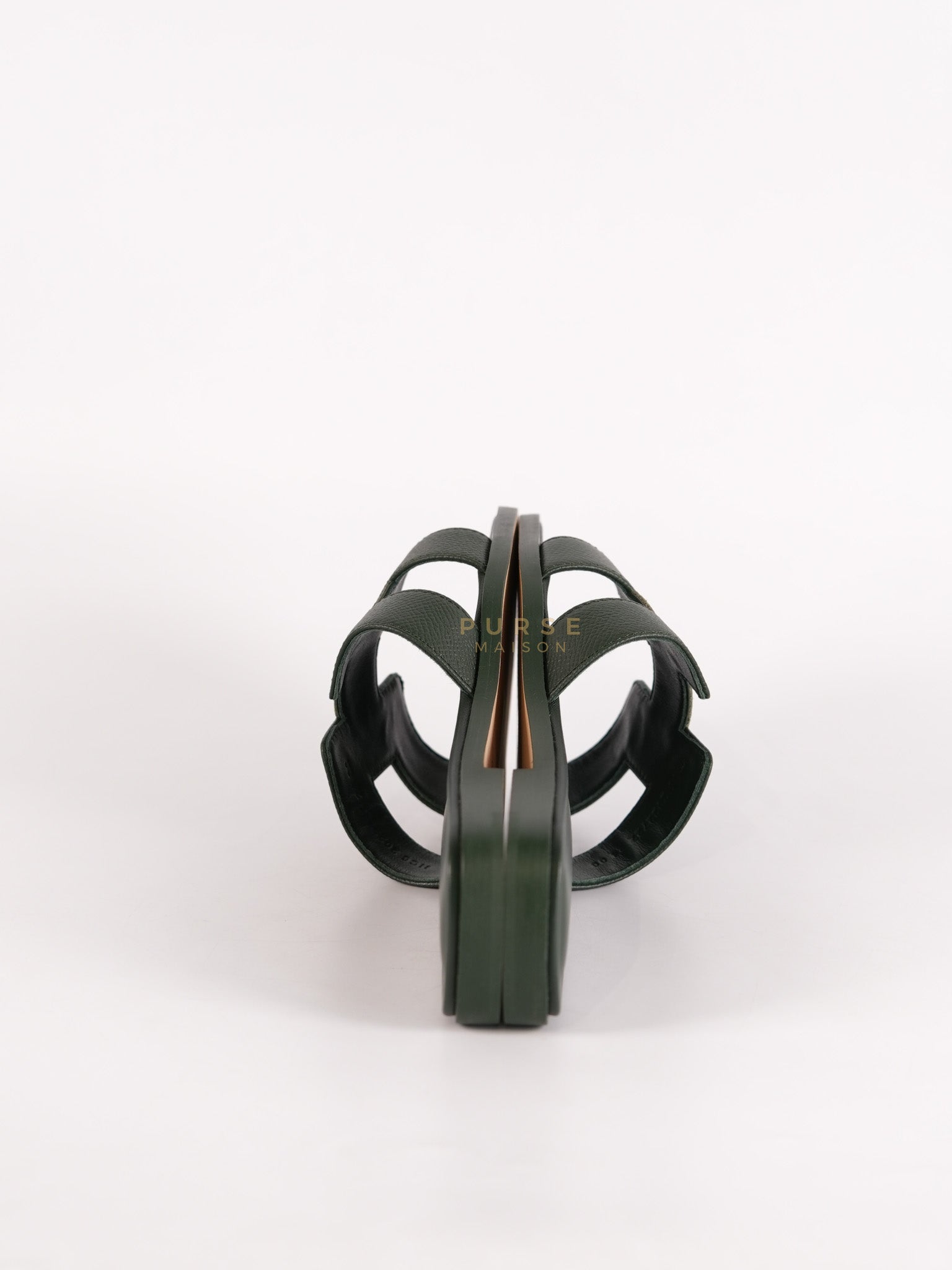 Oran in Dark Green Epsom Leather Size 38 EU(24cm) | Purse Maison Luxury Bags Shop