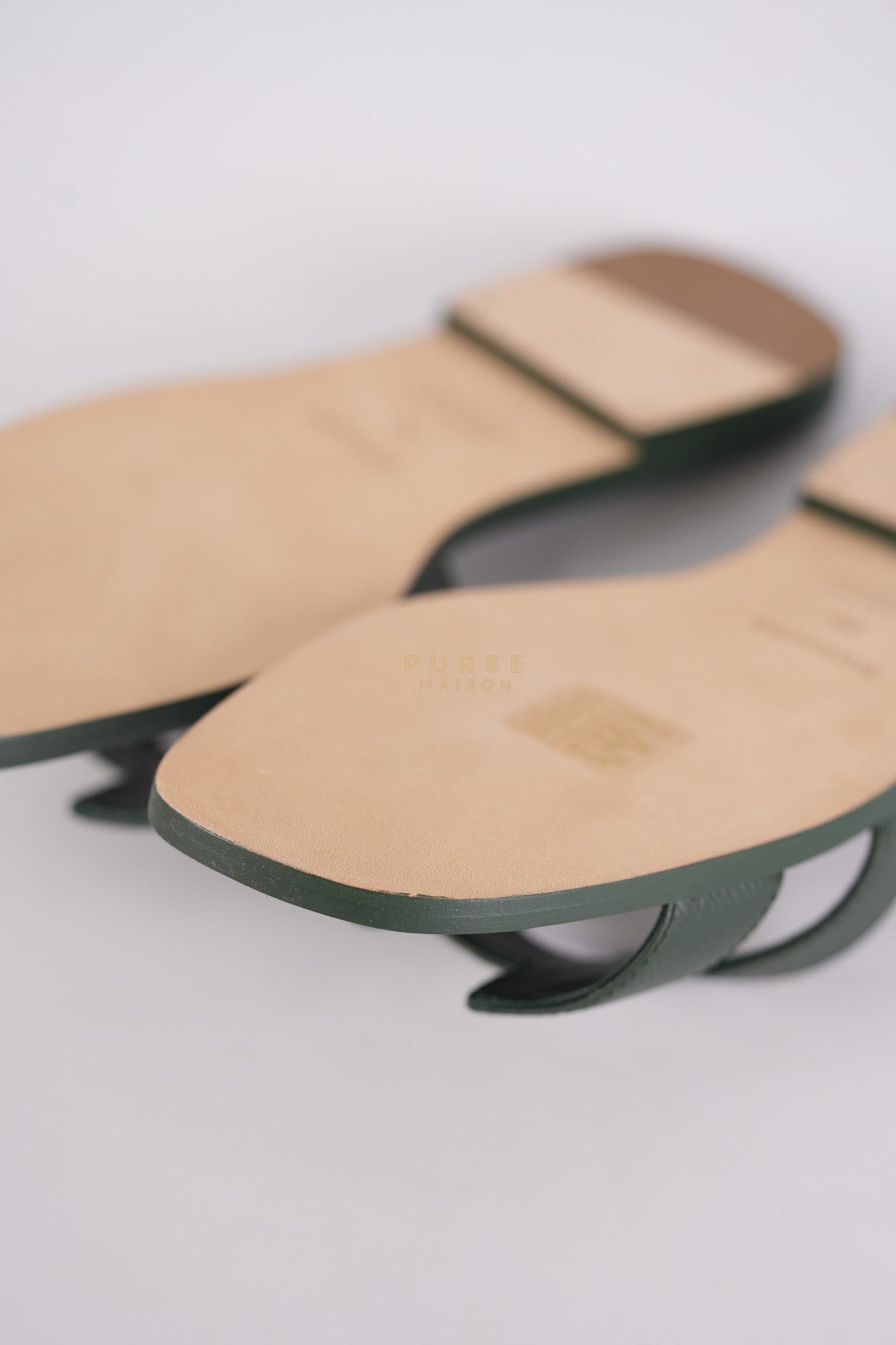 Oran in Dark Green Epsom Leather Size 38 EU(24cm) | Purse Maison Luxury Bags Shop