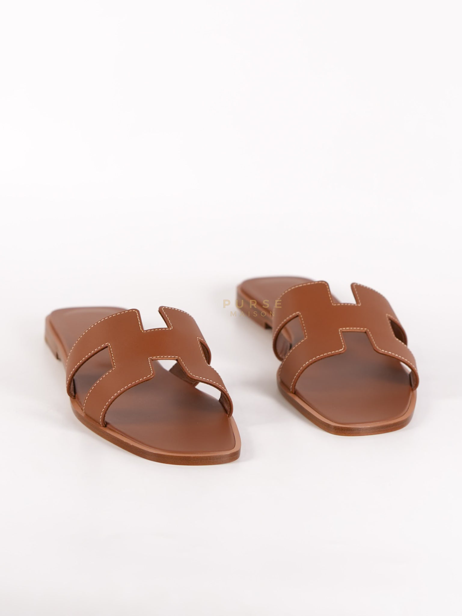 Oran in Gold Swift Leather Sandals Size 38.5 EU (24cm) | Purse Maison Luxury Bags Shop