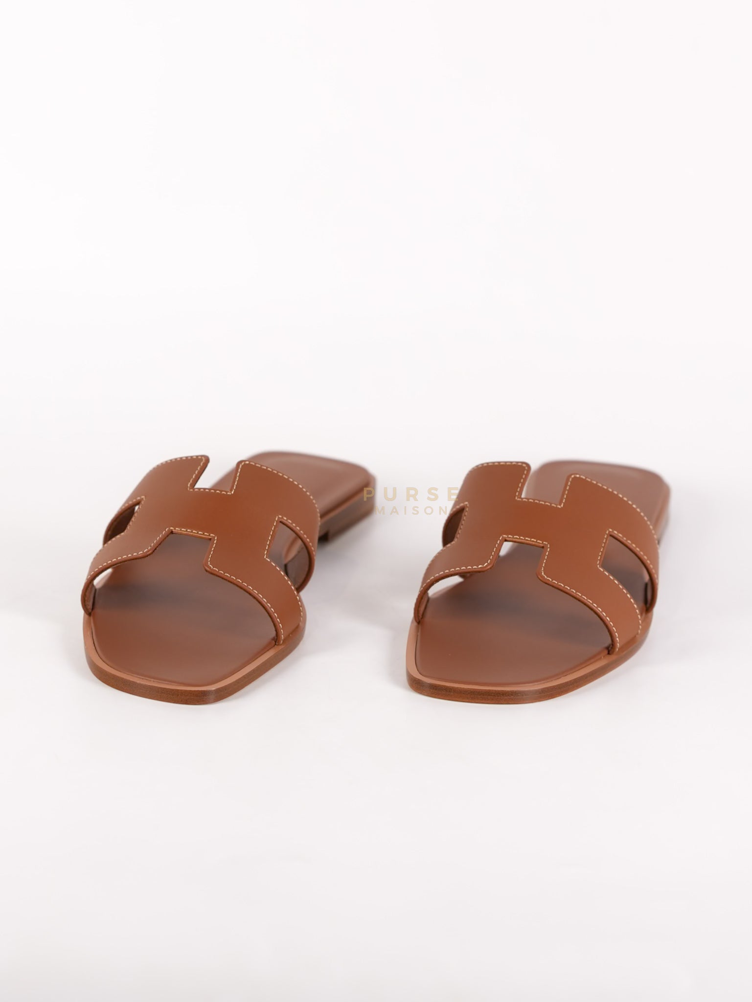 Oran in Gold Swift Leather Sandals Size 38.5 EU (24cm) | Purse Maison Luxury Bags Shop