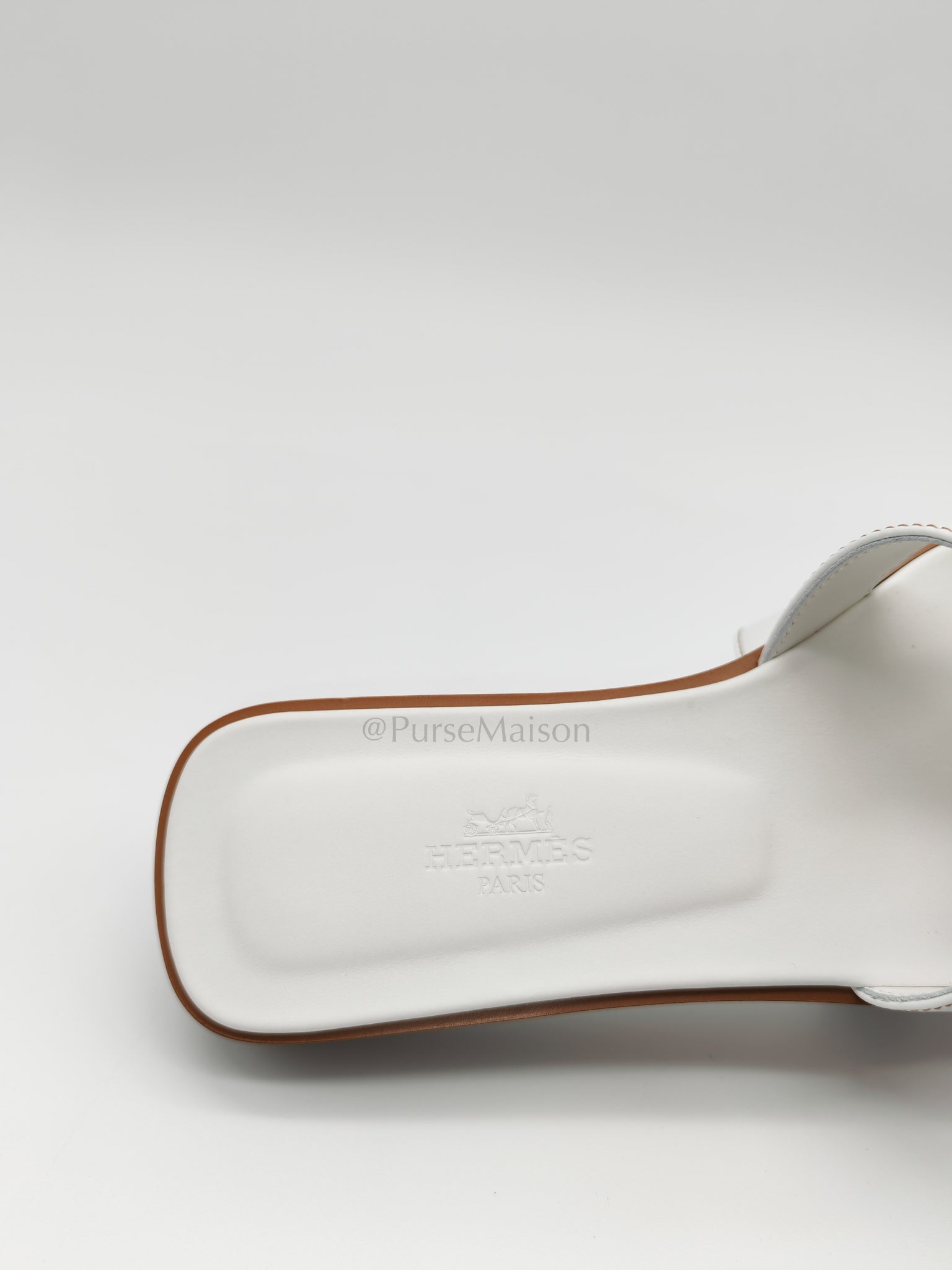 Oran in White/Blanc Box Calfskin Leather Size 36.5 (23cm) | Purse Maison Luxury Bags Shop