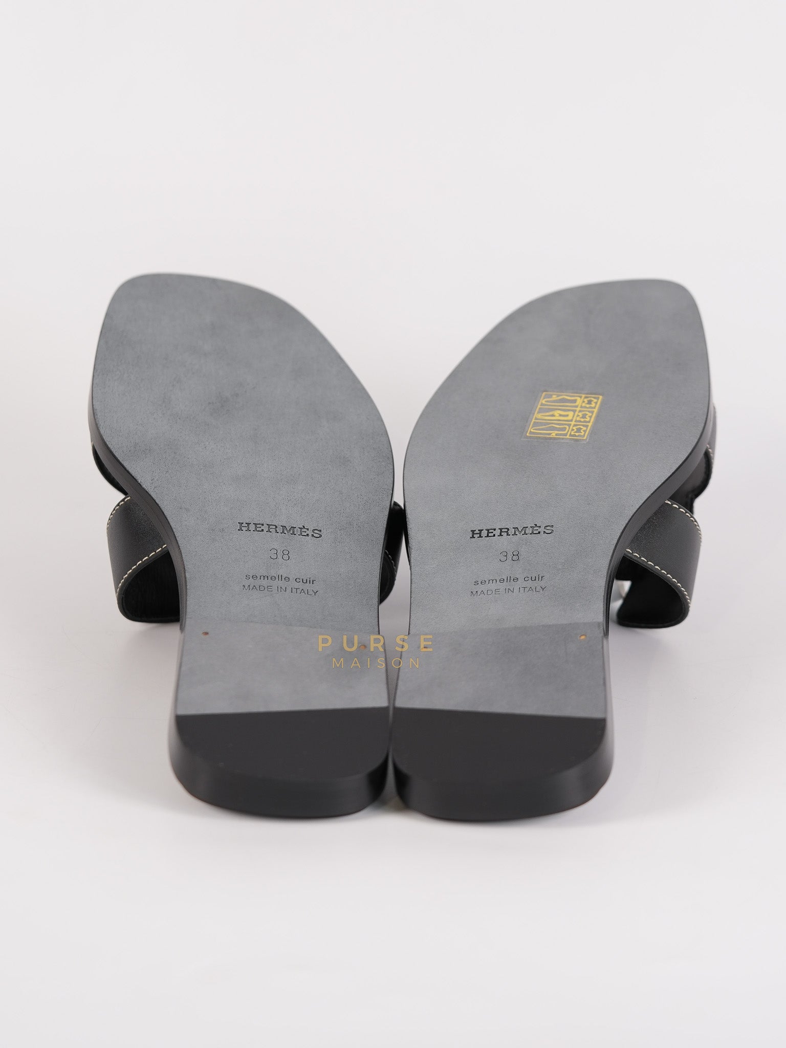 Oran Sandals in Black Size 38 EU (24cm) | Purse Maison Luxury Bags Shop